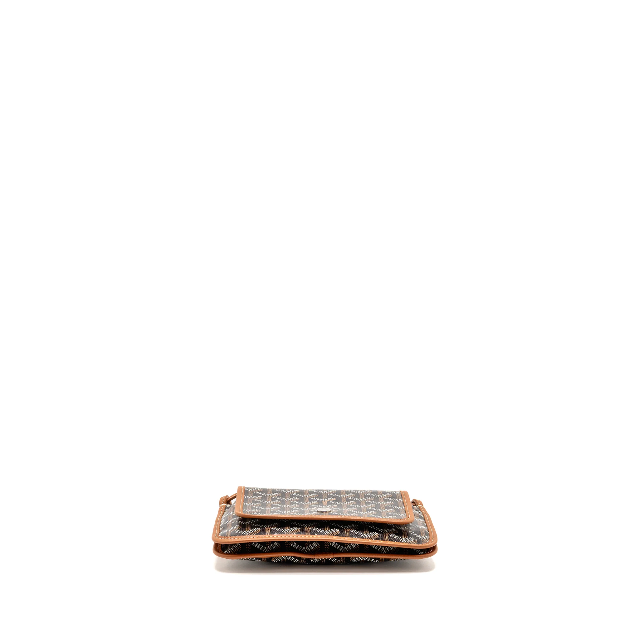Goyard Plumet Pocket pochette goyardine canvas Tan SHW - Image 6