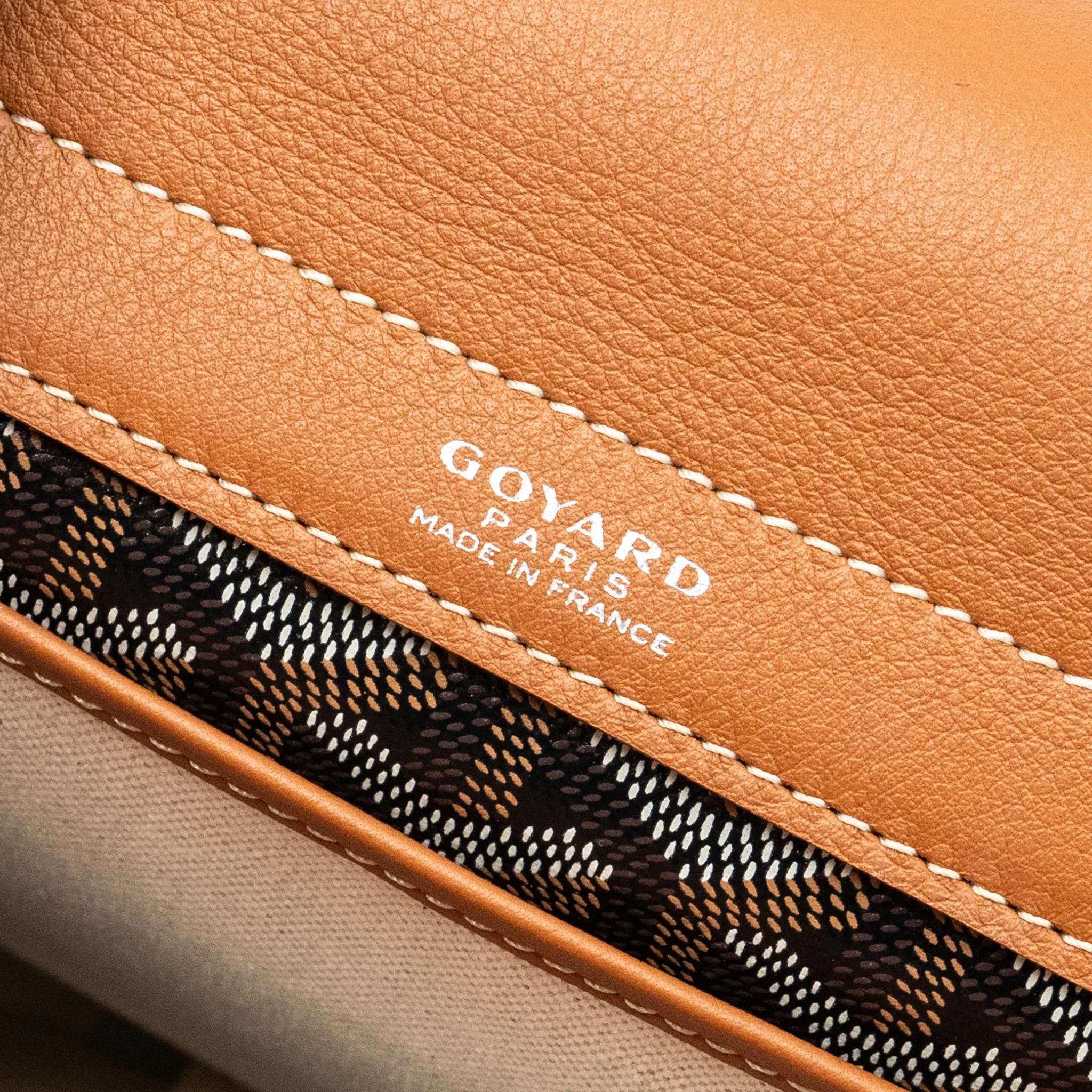 Goyard rouette tote bag goyardine canvas / calfskin brown SHW - Image 10