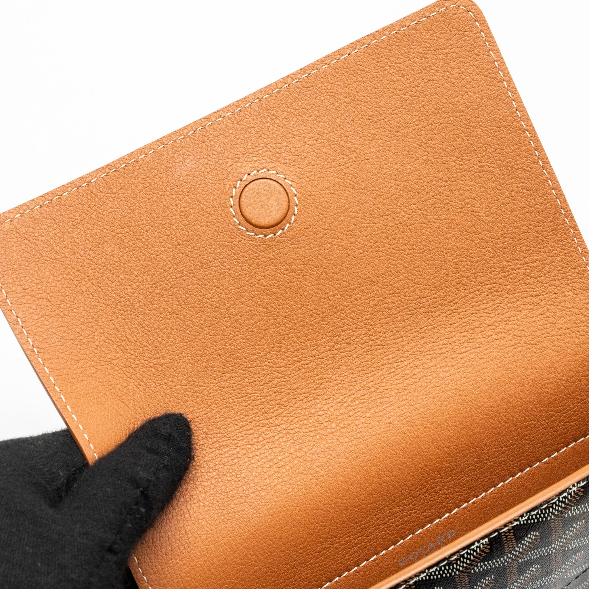 Goyard rouette tote bag goyardine canvas / calfskin brown SHW - Image 11