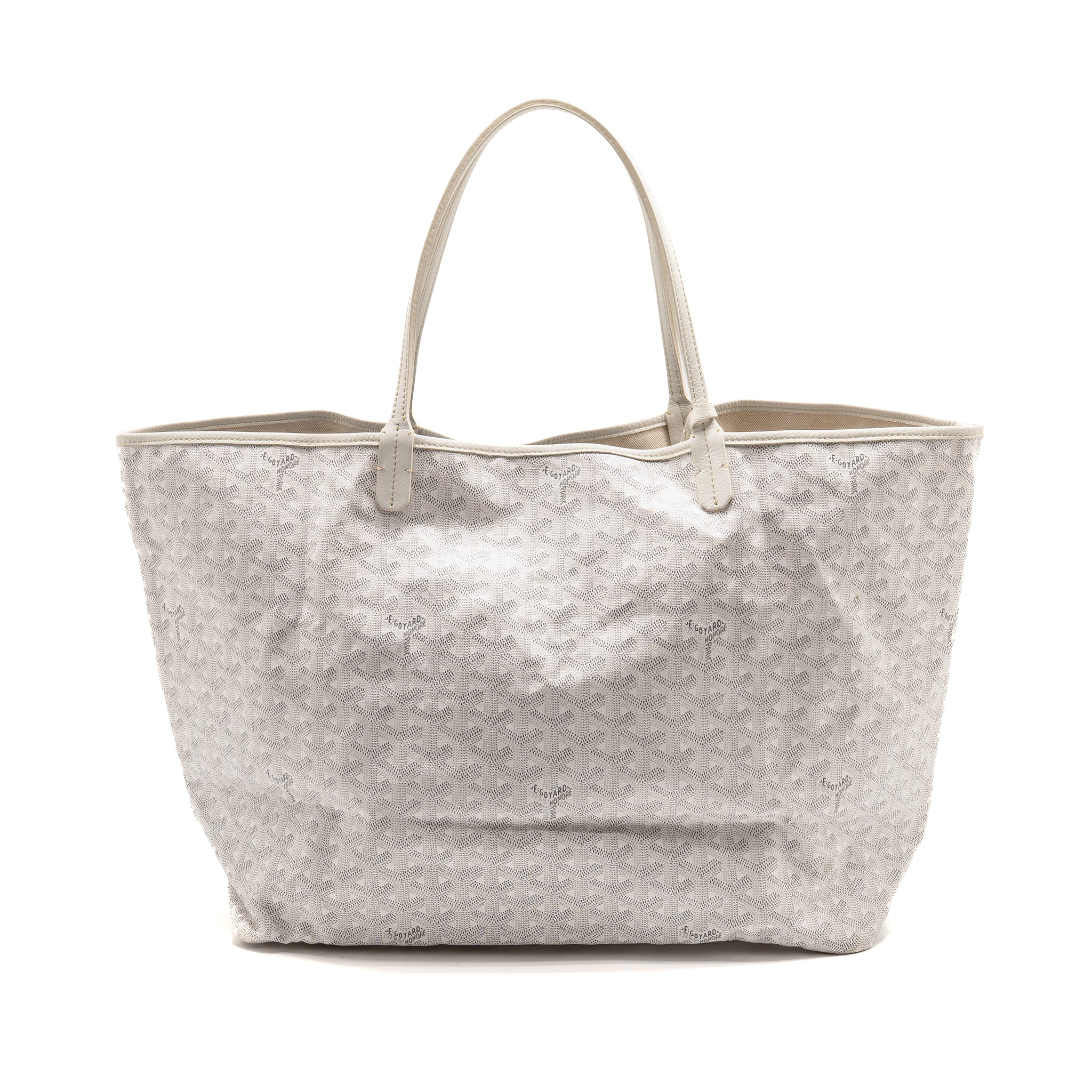 Goyard Saint Louis GM tote bag goyardine canvas / leather white - Image 2