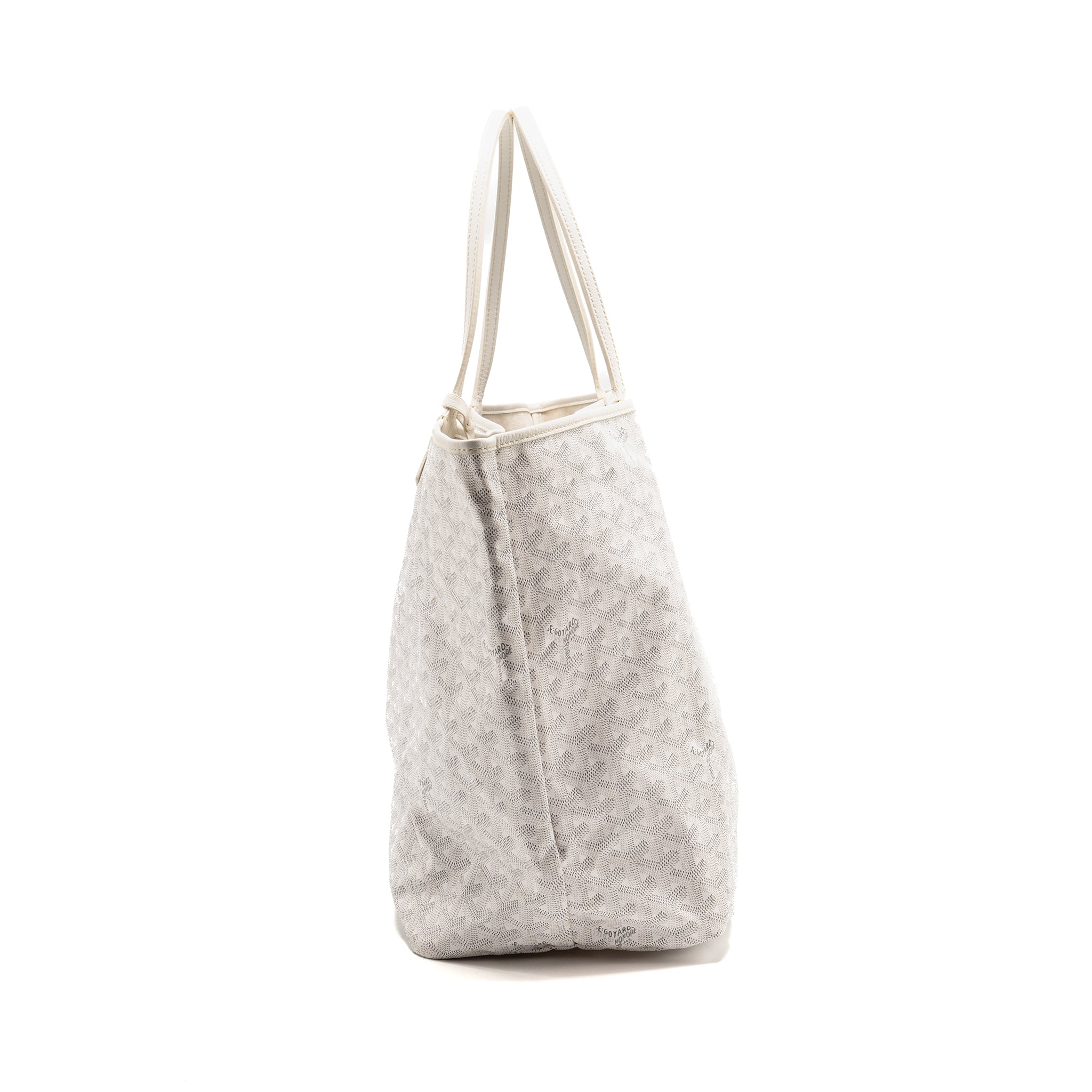 Goyard Saint Louis GM tote bag goyardine canvas / leather white - Image 4