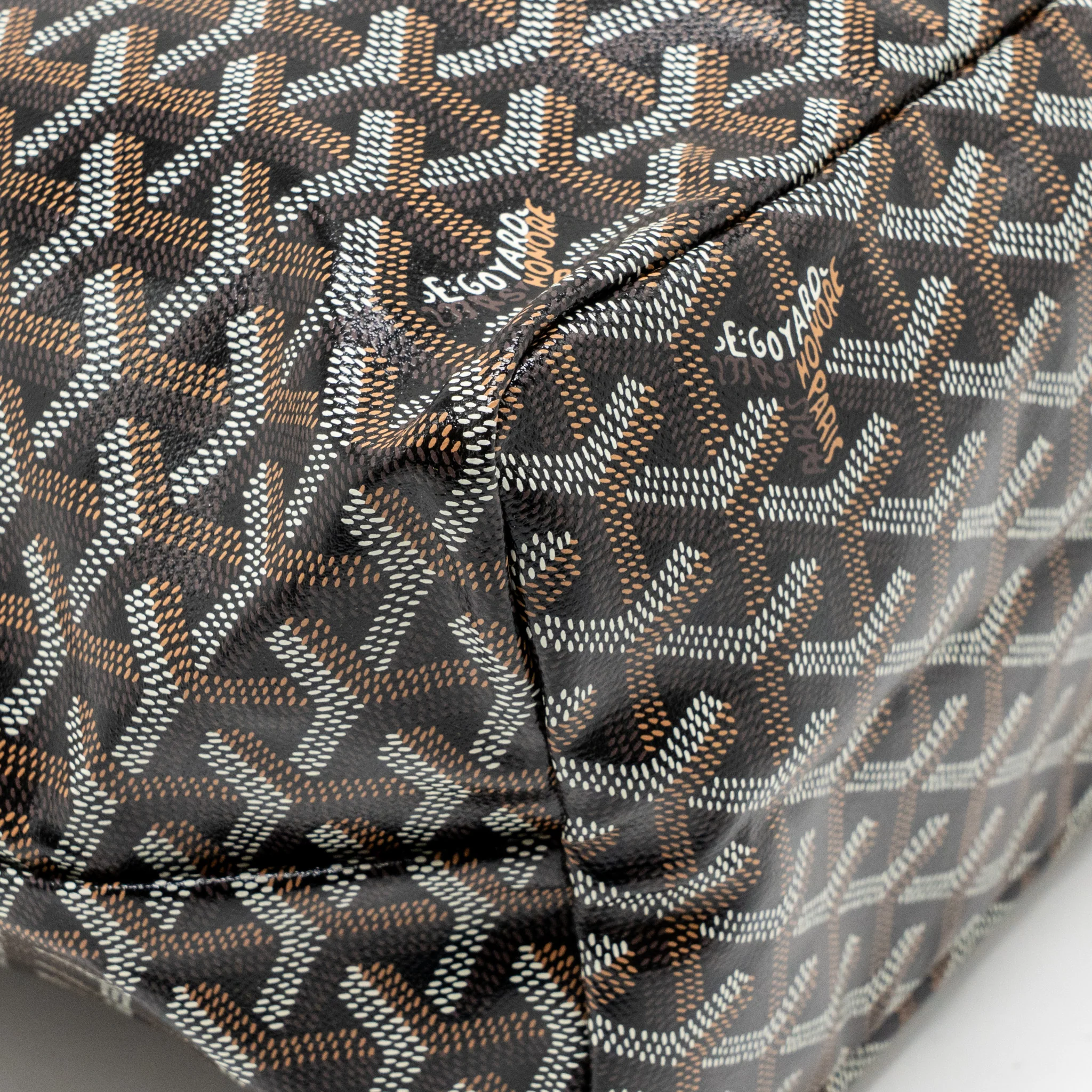 Goyard Saint Louis PM Bag Goyardine Canvas/Calfskin Naturel SHW - Image 7