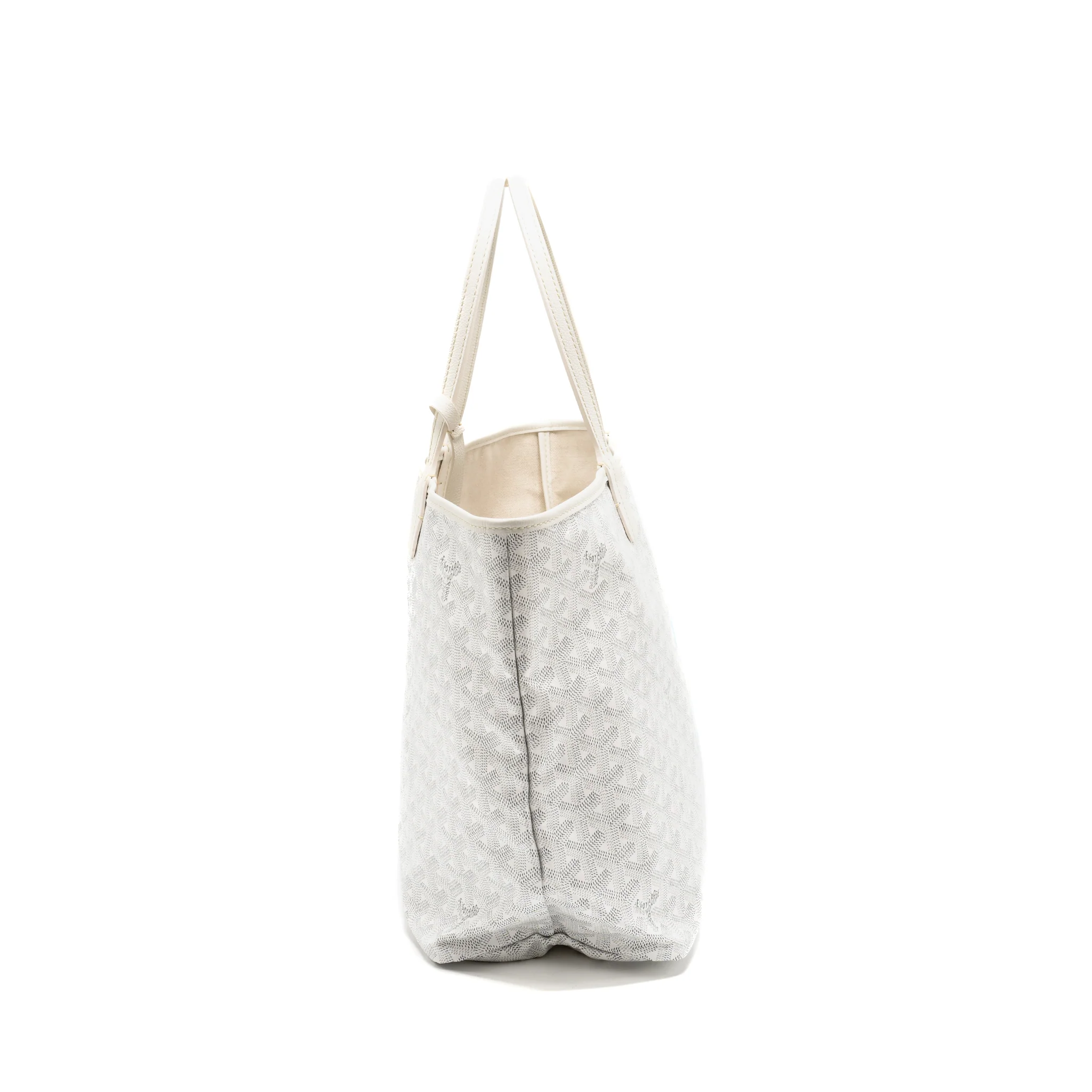 Goyard Saint Louis PM Tote Bag Limited Edition Goyardline Canvas White/Light Blue SHW - Image 4