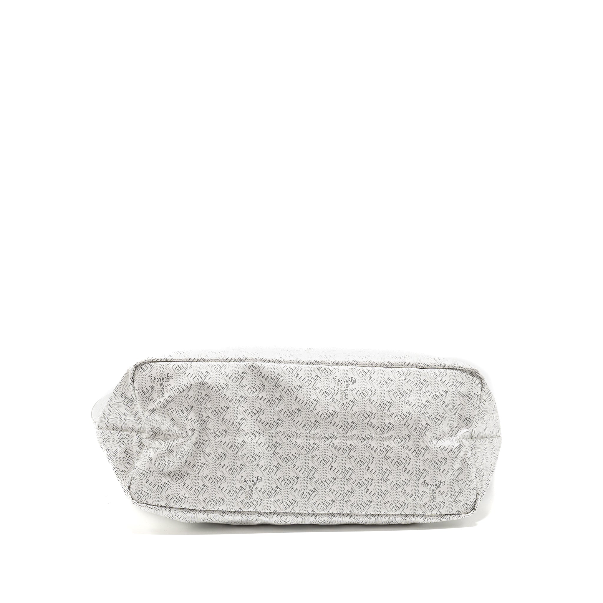 Goyard Saint Louis PM Tote Bag Limited Edition Goyardline Canvas White/Light Blue SHW - Image 5