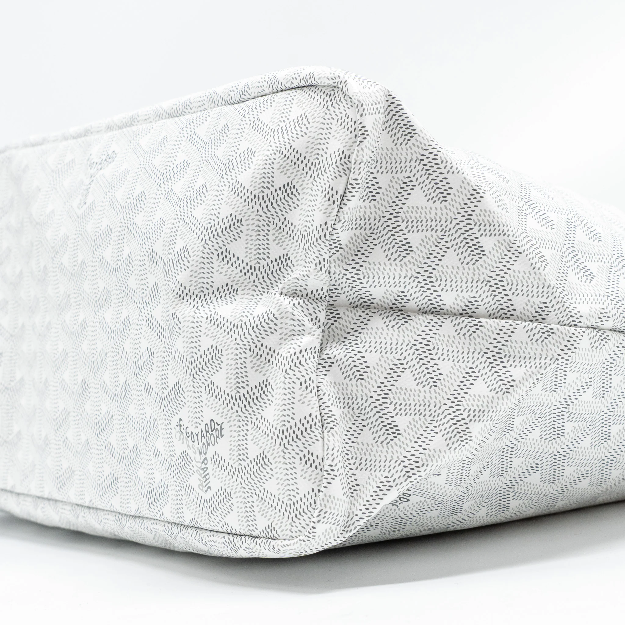 Goyard Saint Louis PM Tote Bag Limited Edition Goyardline Canvas White/Light Blue SHW - Image 7