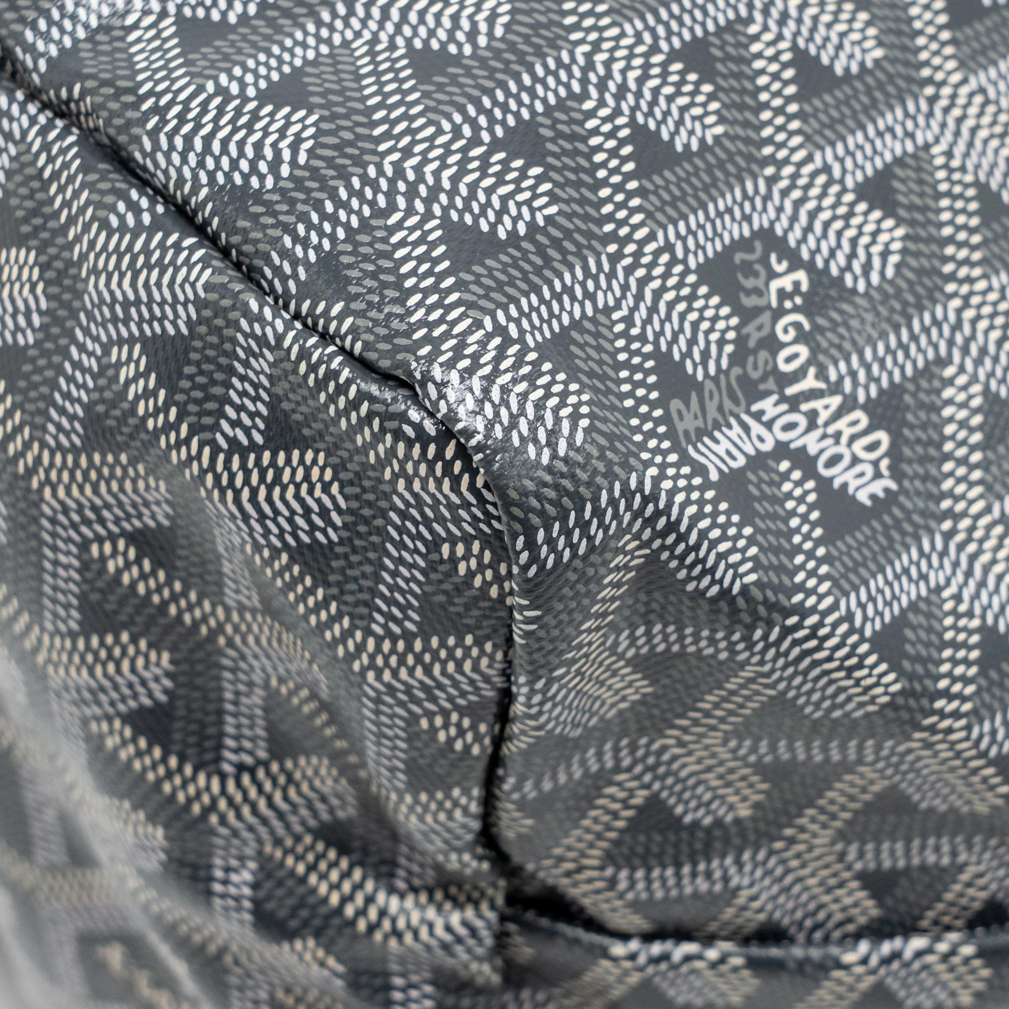 Goyard Saint Louis PM Tote Goyardine Canvas/Calfskin Grey SHW - Image 11