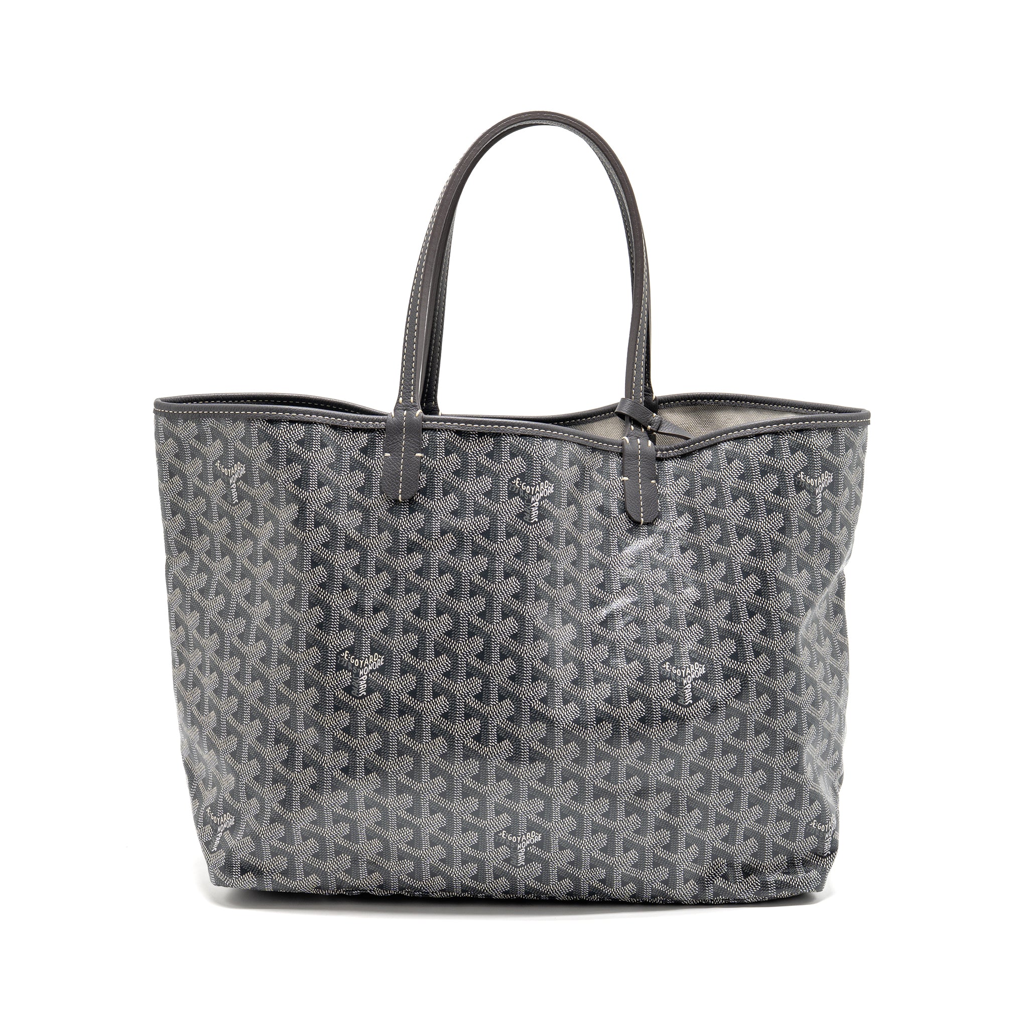 Goyard Saint Louis PM Tote Goyardine Canvas/Calfskin Grey SHW - Image 2