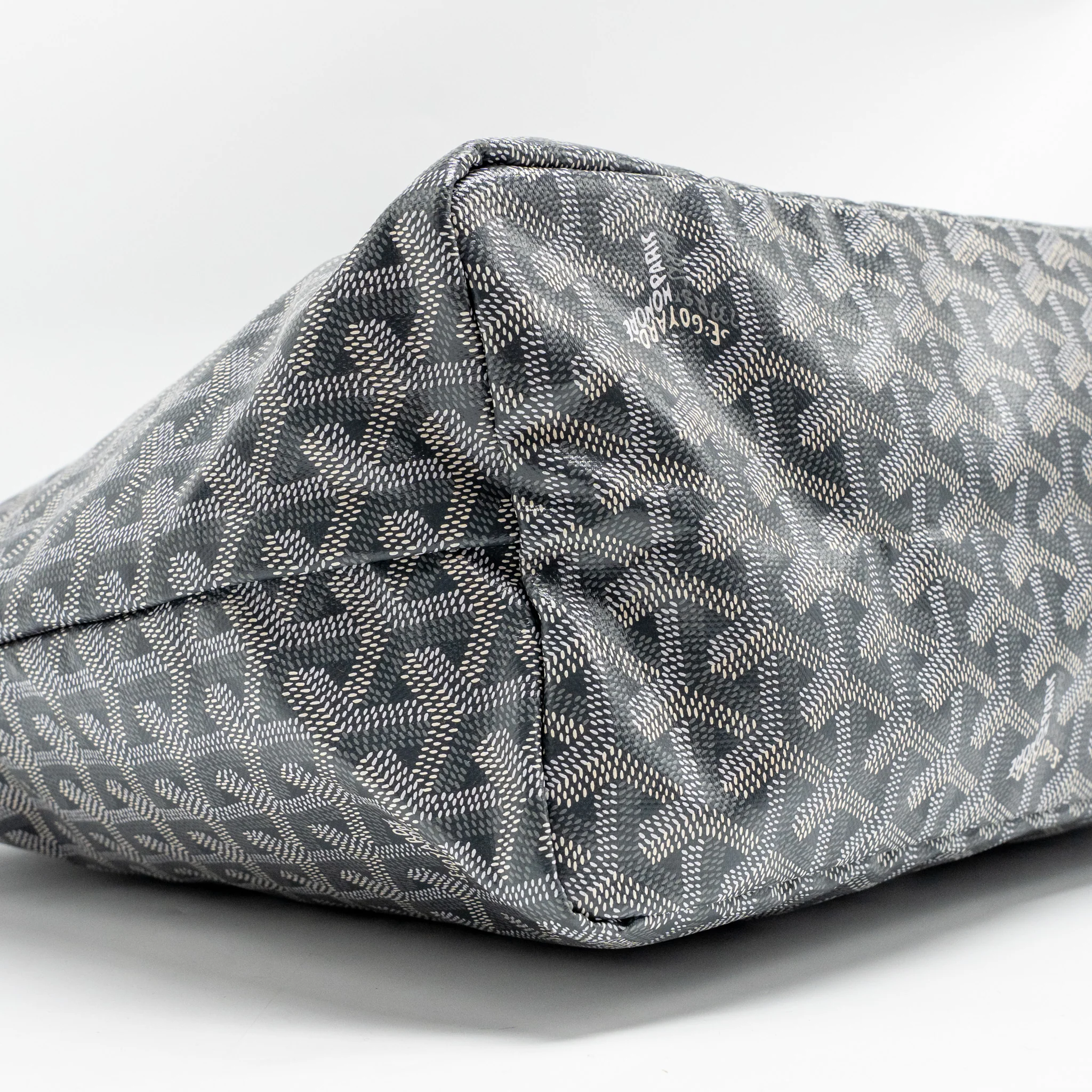Goyard Saint Louis PM Tote Goyardine Canvas/Calfskin Grey SHW - Image 6