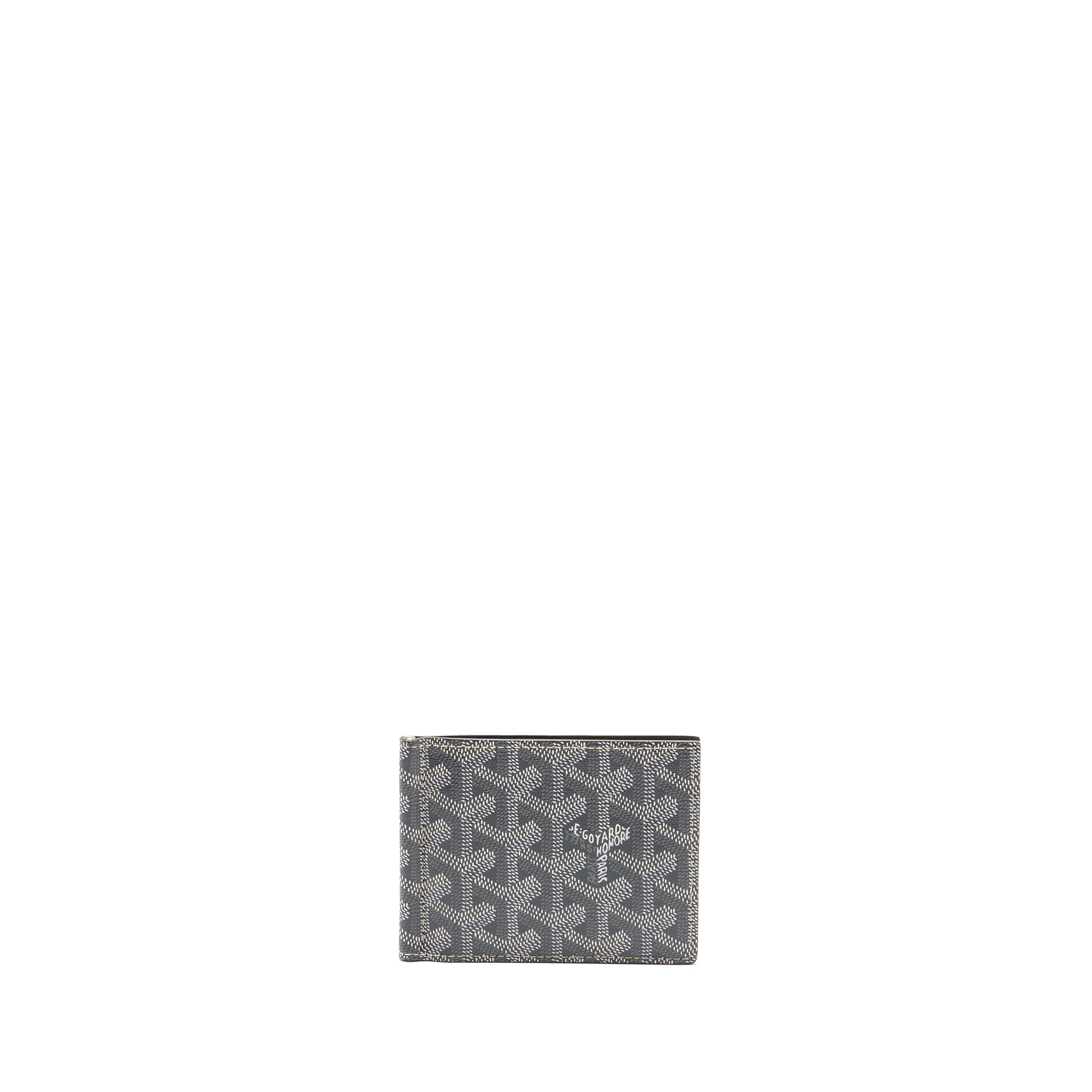Goyard Saint-Thomas Bifold Money Clip Card Holder Goyardine Canvas Grey