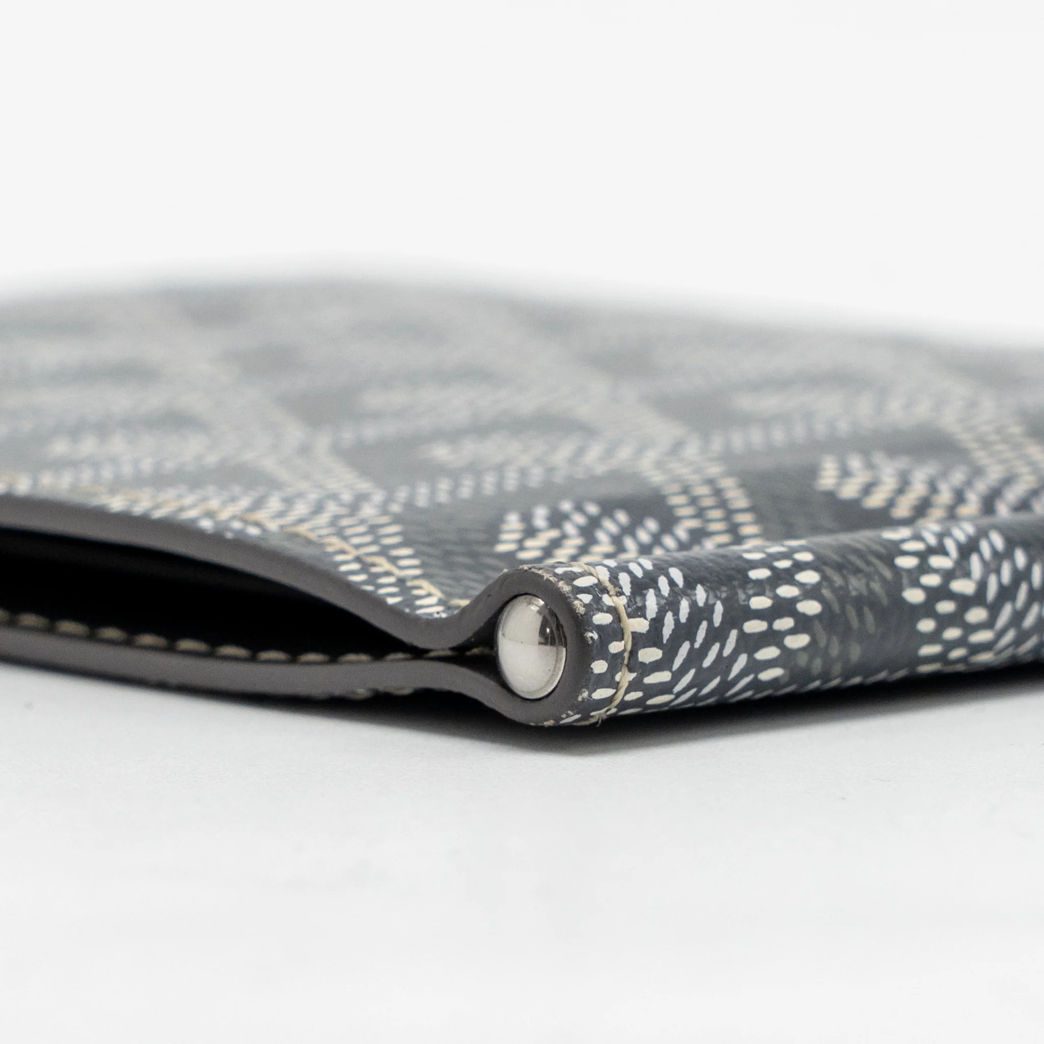 Goyard Saint-Thomas Bifold Money Clip Card Holder Goyardine Canvas Grey - Image 4