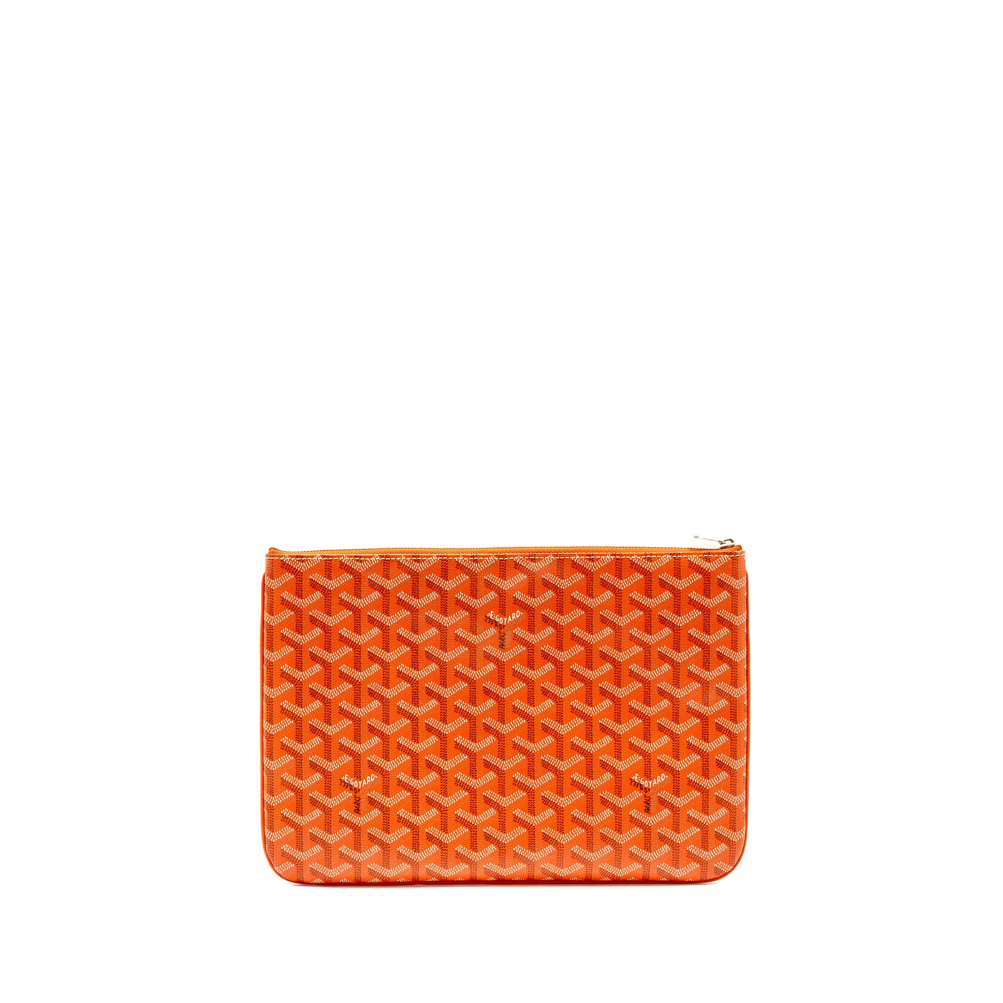 Goyard Senat MM Pouch Goyardine Canvas Orange SHW