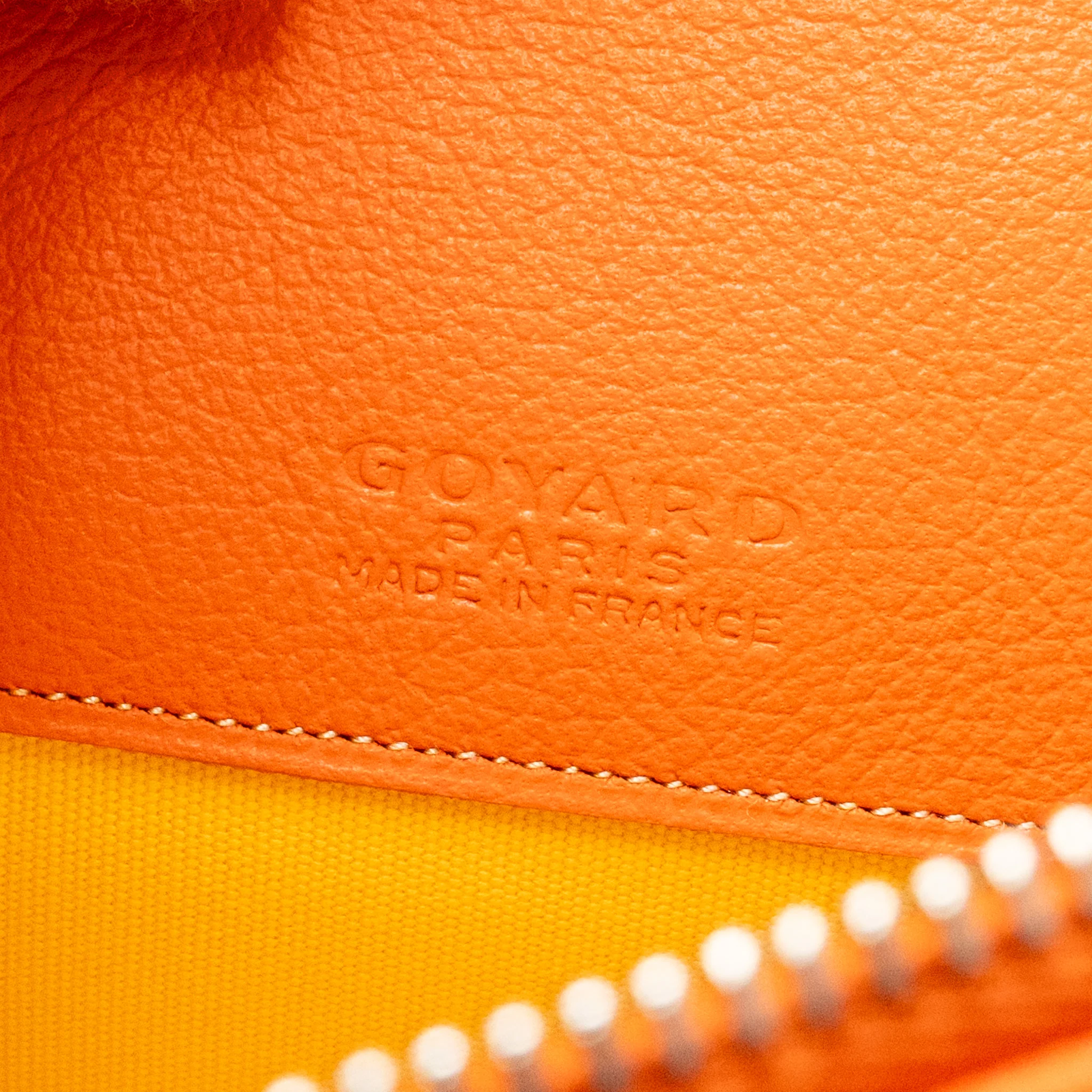 Goyard Senat MM Pouch Goyardine Canvas Orange SHW - Image 10