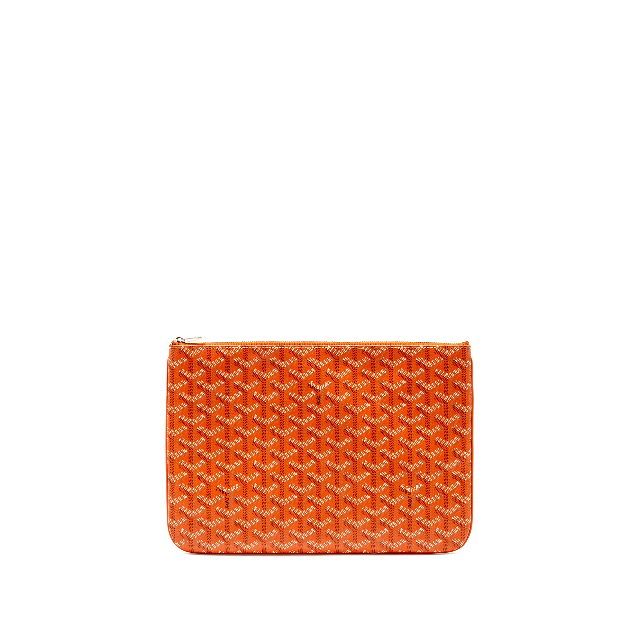 Goyard Senat MM Pouch Goyardine Canvas Orange SHW - Image 2