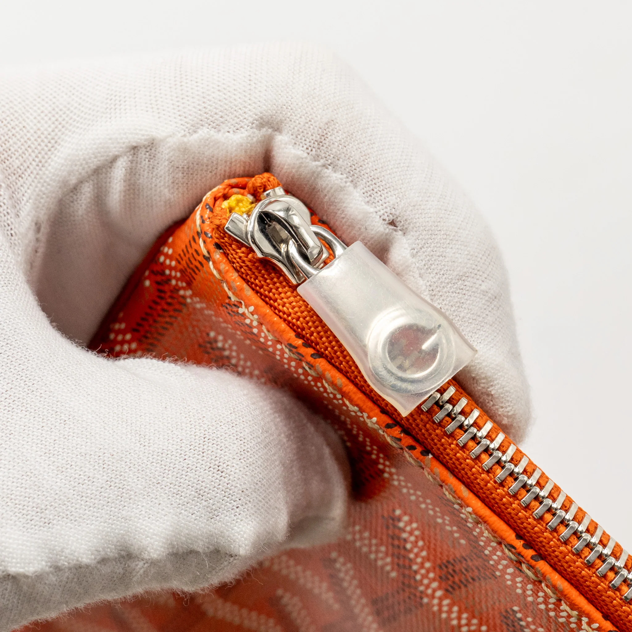 Goyard Senat MM Pouch Goyardine Canvas Orange SHW - Image 8