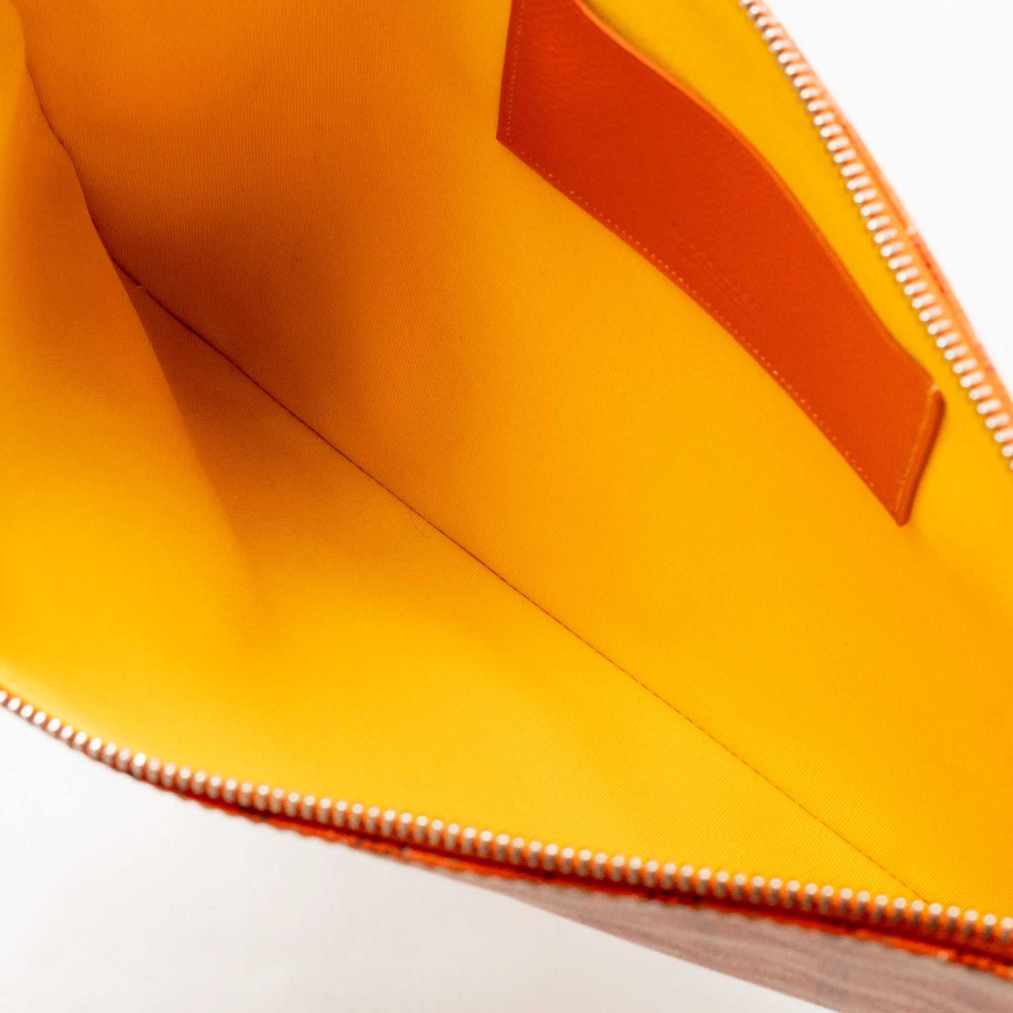 Goyard Senat MM Pouch Goyardine Canvas Orange SHW - Image 9