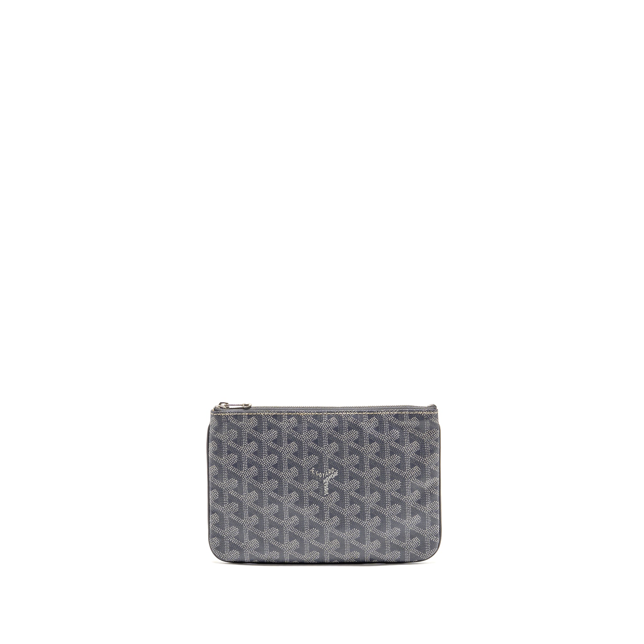 Goyard Senat Pouch PM Goyardine Canvas/Calfskin Grey SHW - Image 2