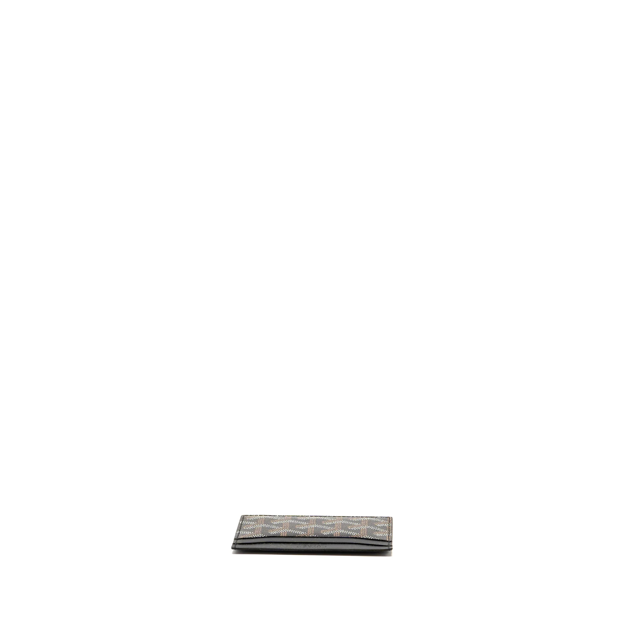 Goyard small card case goyardine canvas/ calfskin black - Image 5