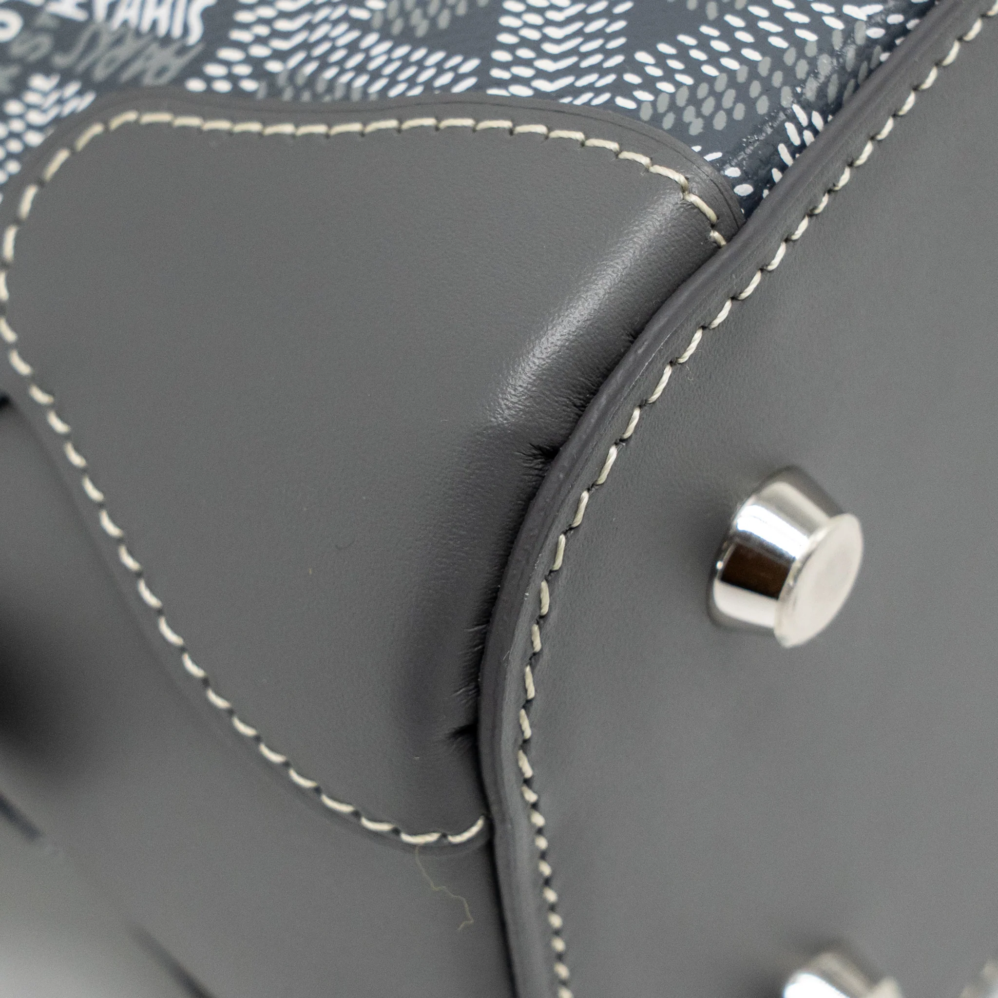 Goyard Vendome Mini Bag Goyardine Canvas/Chevroches Calfskin Grey SHW - Image 8