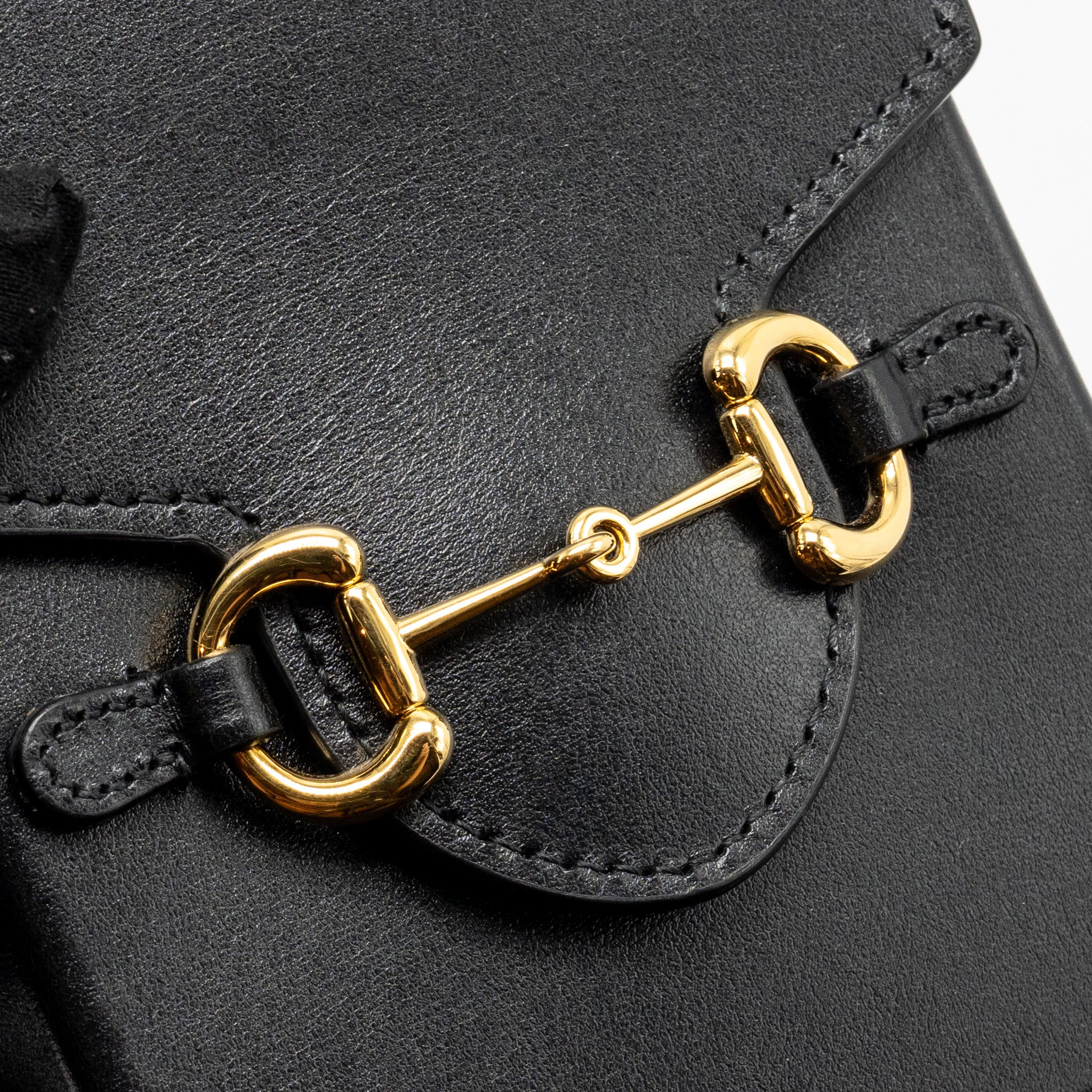 Gucci 1955 Horsebit Mini Crossbody Bag Calfskin Black GHW - Image 12