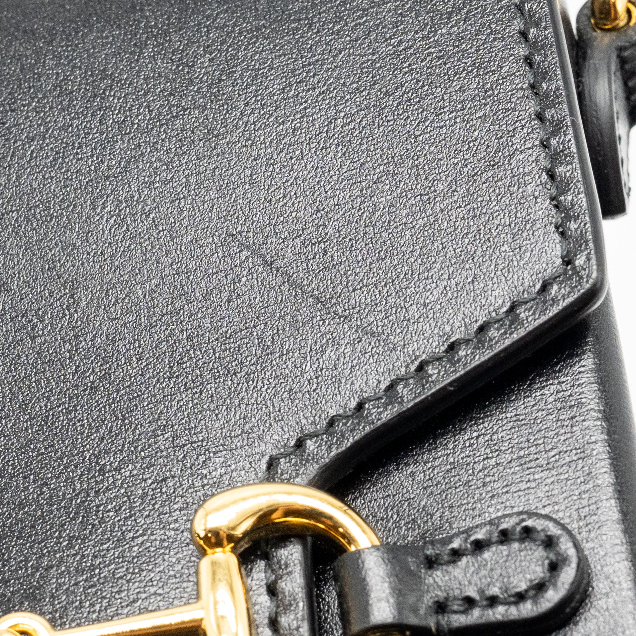 Gucci 1955 Horsebit Mini Crossbody Bag Calfskin Black GHW - Image 13