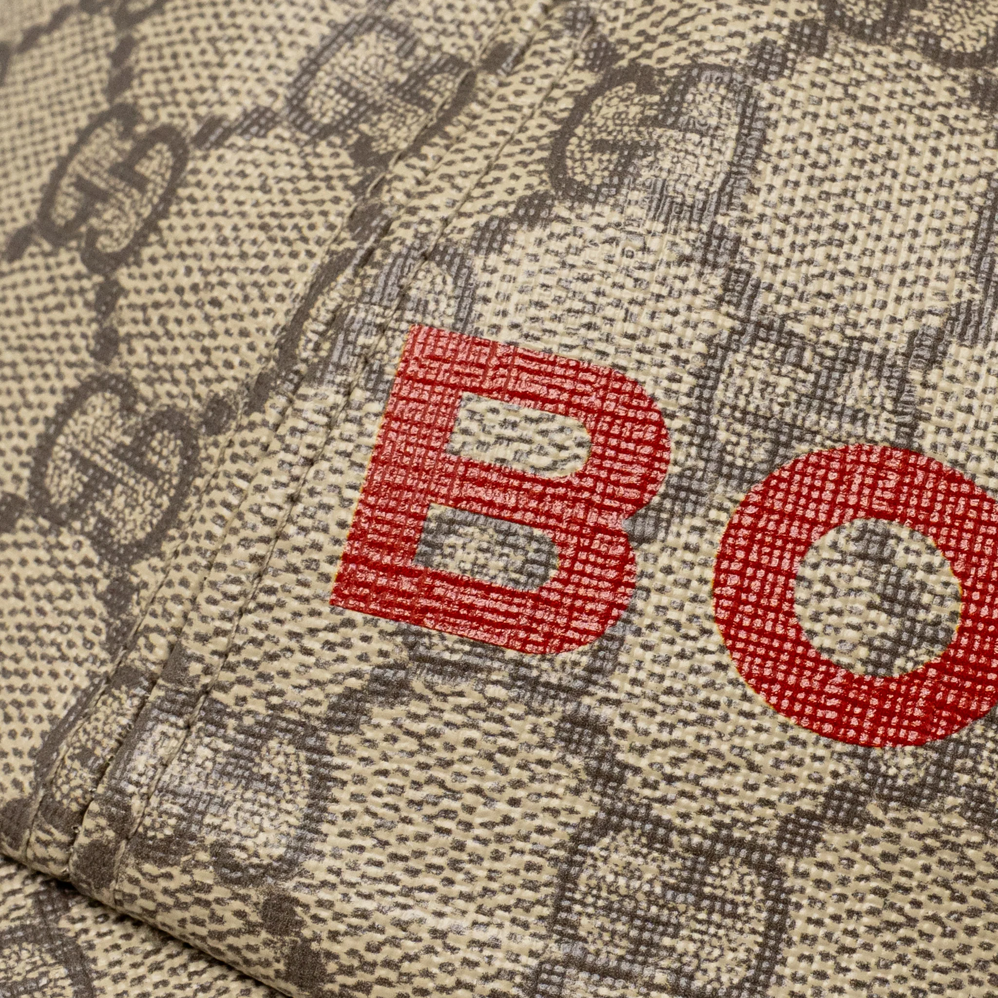 Gucci Size M Boutique Baseball Hat GG Monogram Canvas Beige/Red GHW - Image 6