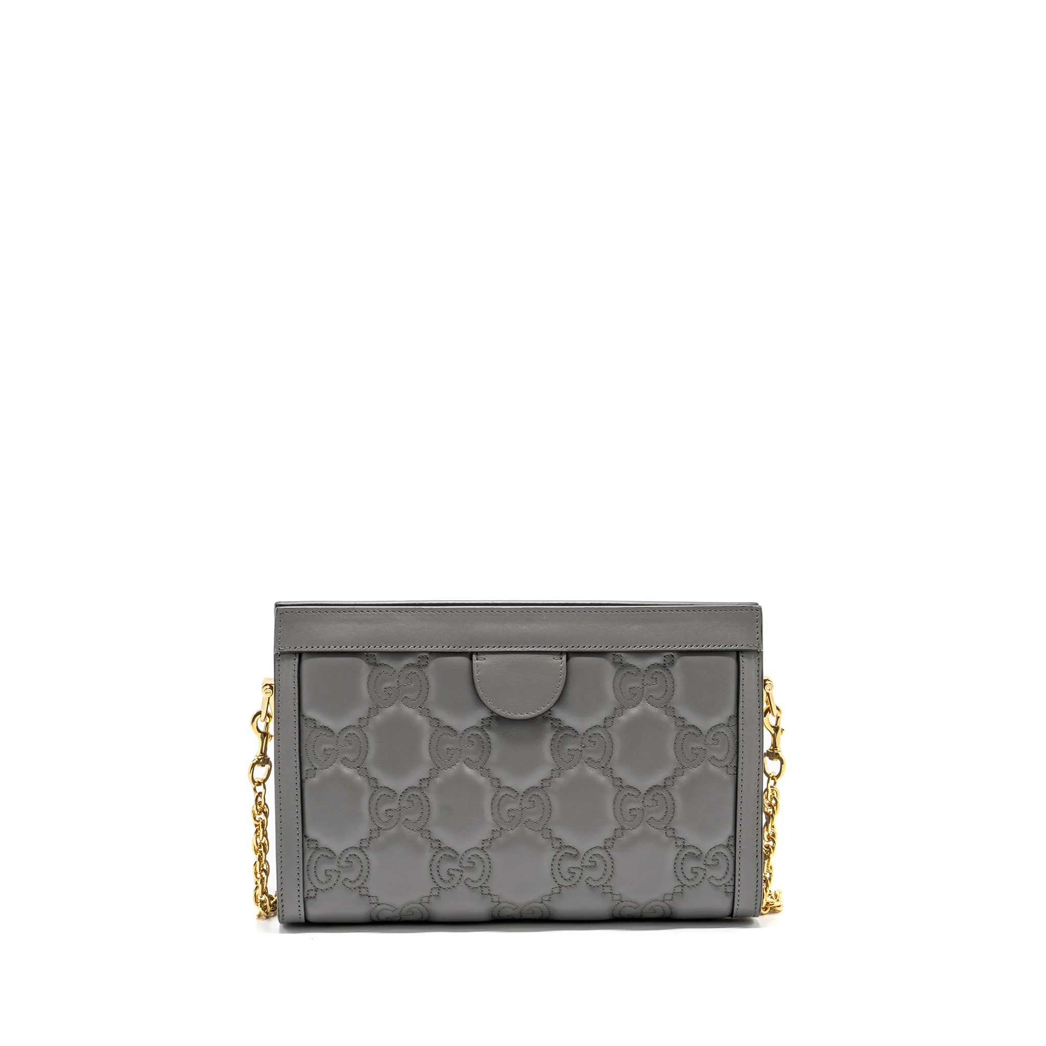 Gucci chain crossbody bag calfskin grey LGHW - Image 2