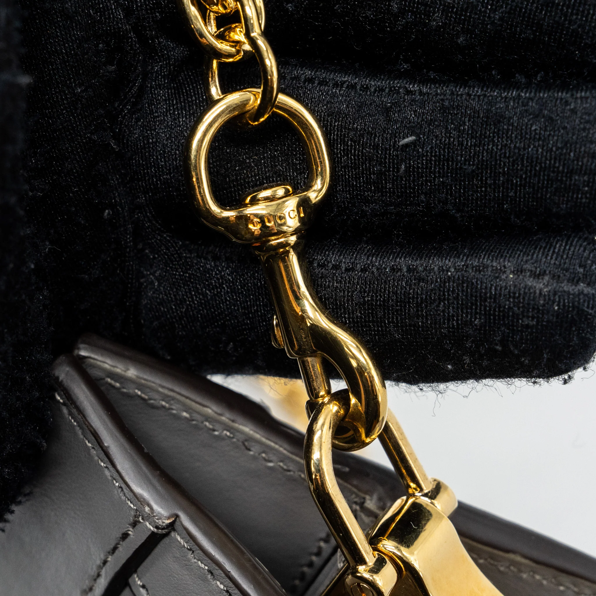 Gucci chain crossbody bag calfskin grey LGHW - Image 9