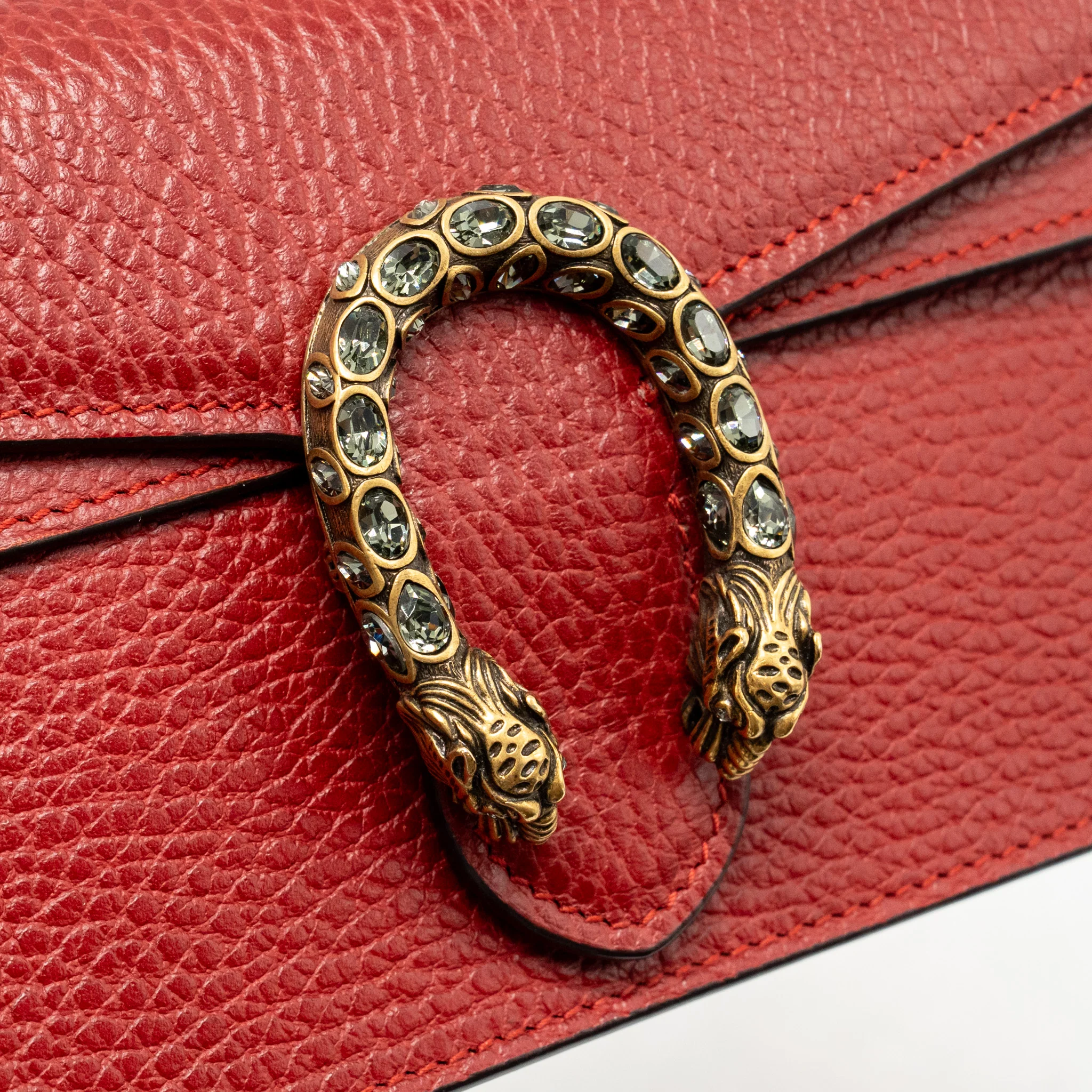 Gucci Dionysus Mini Bag Calfskin Red Multicolour Hardware - Image 11