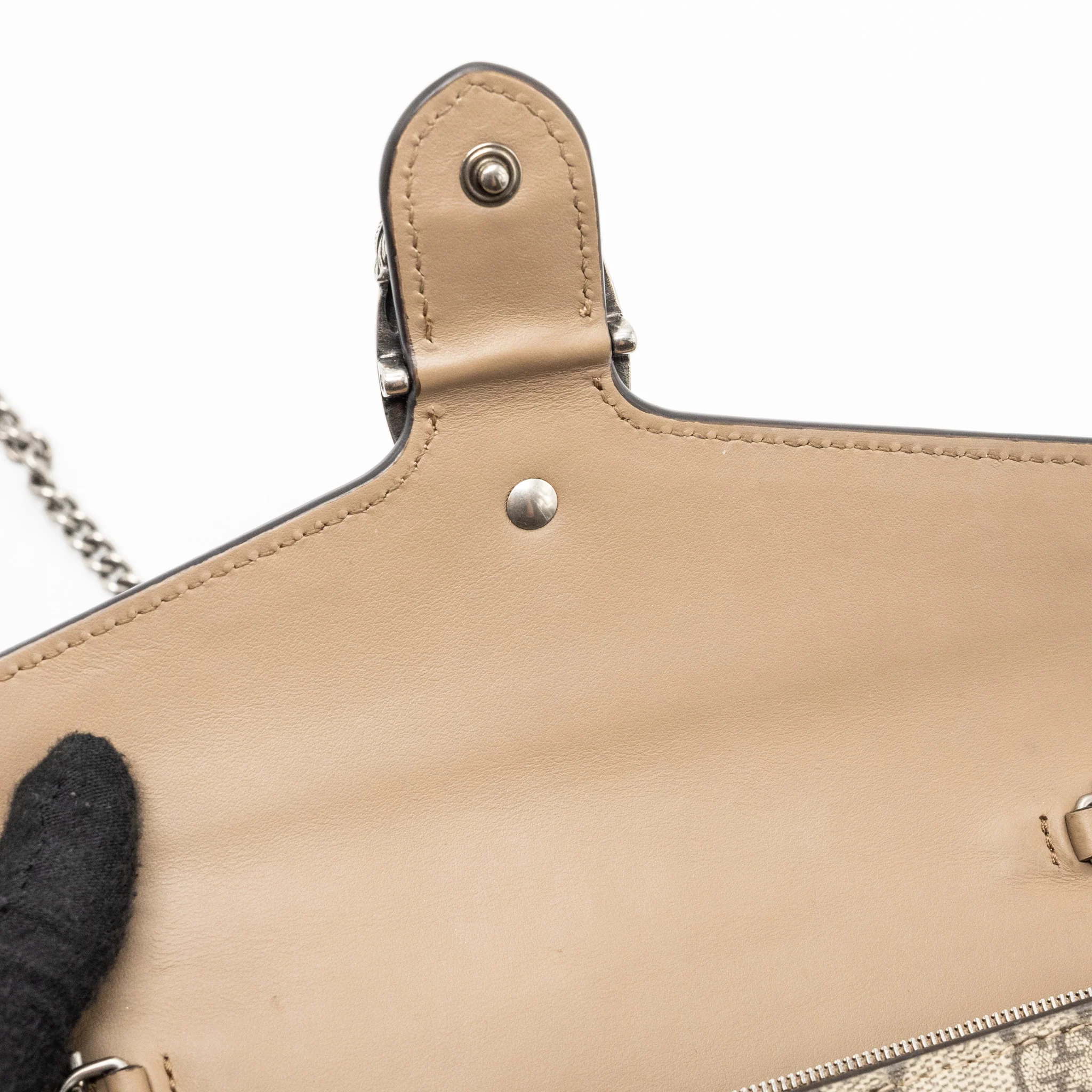 Gucci dionysus wallet on chain GG Supreme Canvas / leather beige SHW - Image 10