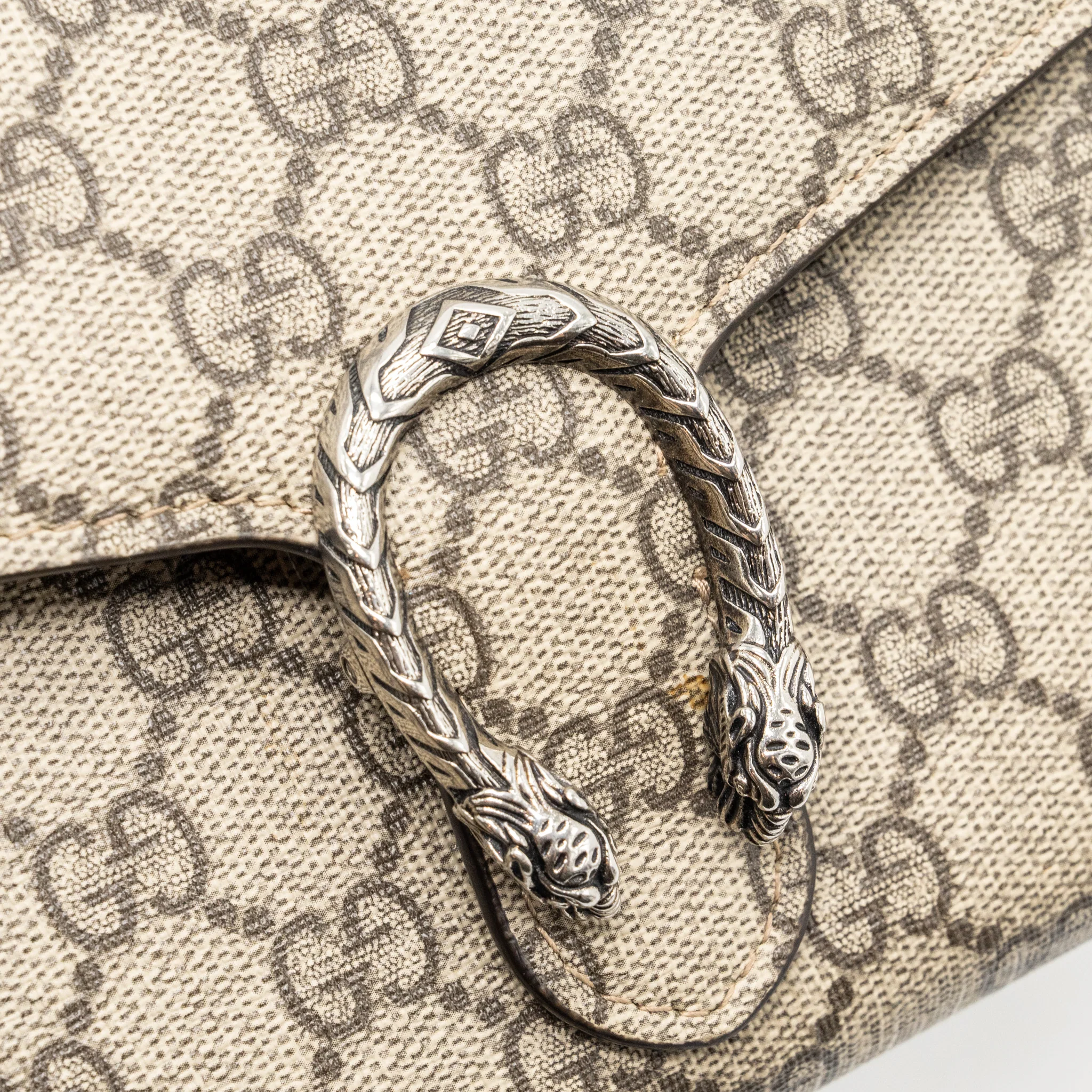 Gucci dionysus wallet on chain GG Supreme Canvas / leather beige SHW - Image 8