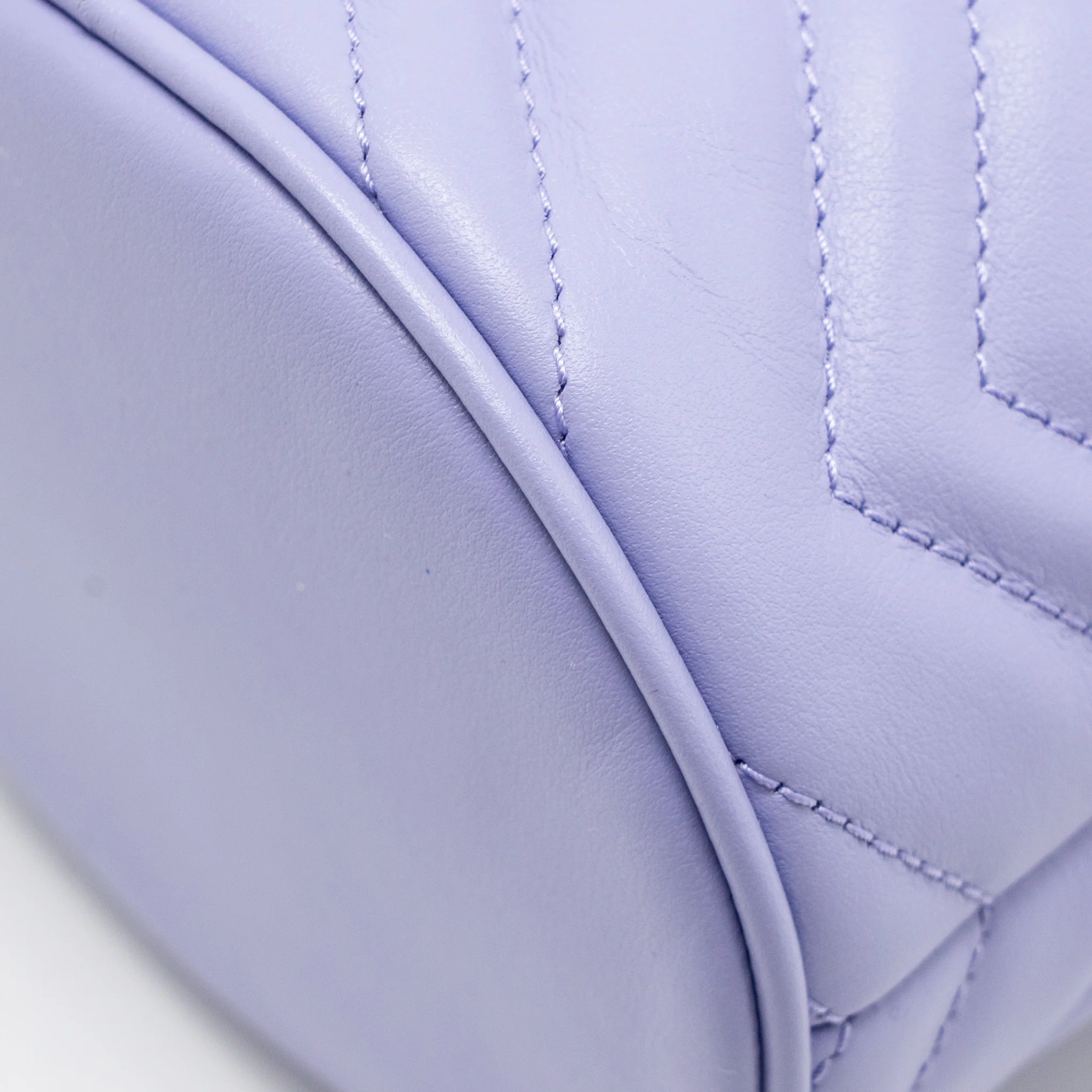 Gucci GG Marmont Bucket Bag Calfskin Light Purple SHW - Image 11