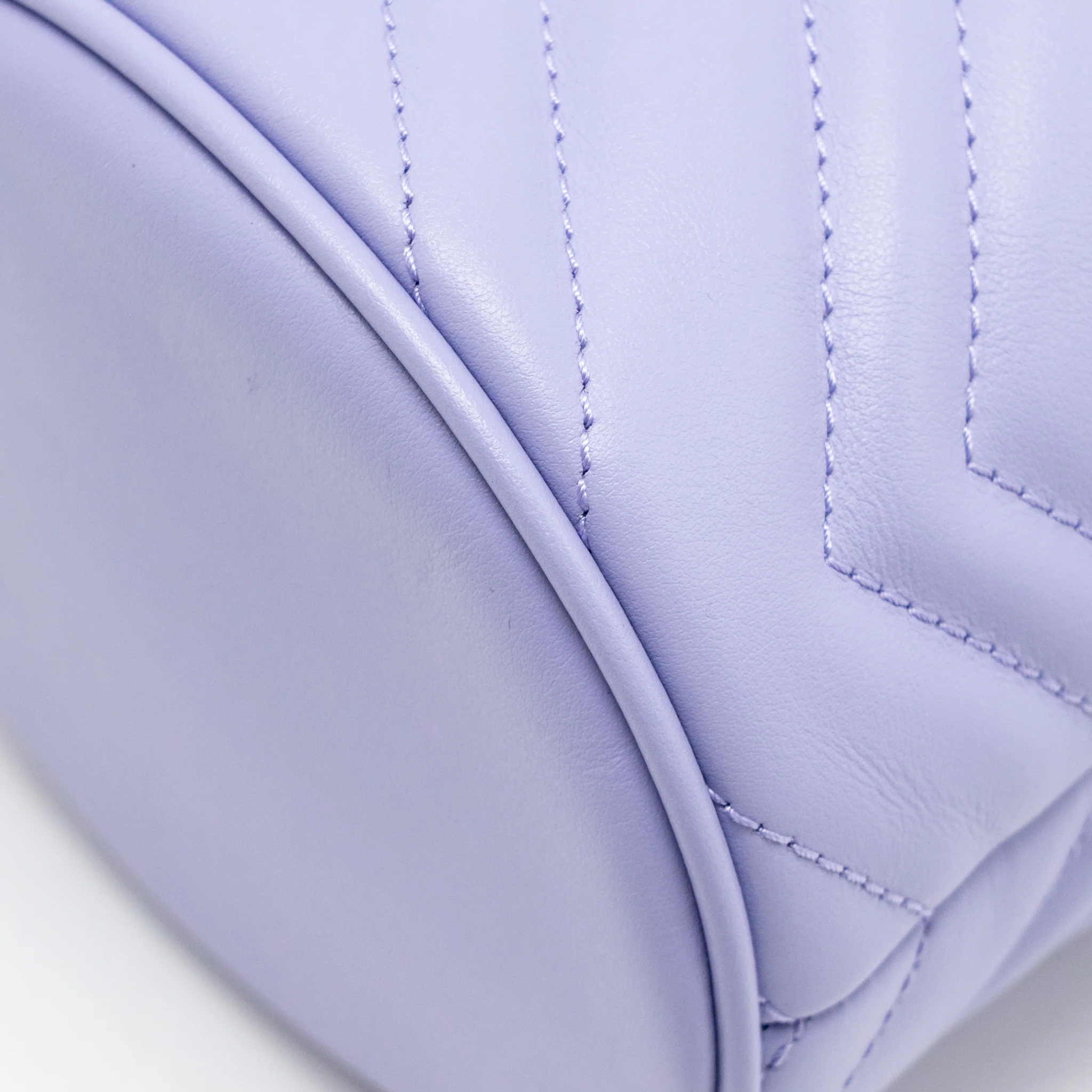 Gucci GG Marmont Bucket Bag Calfskin Light Purple SHW - Image 9