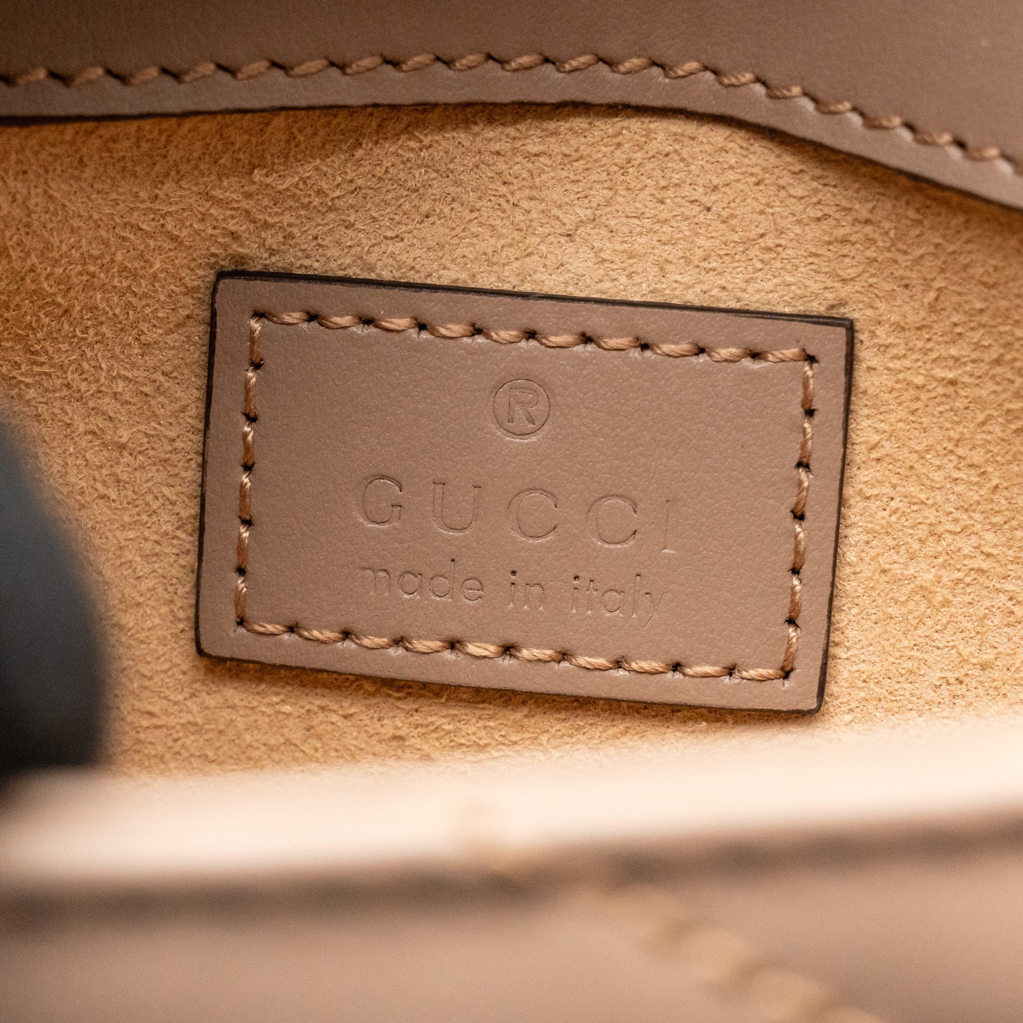 Gucci GG Marmont Mini Bag Chevron Leather Beige GHW - Image 15