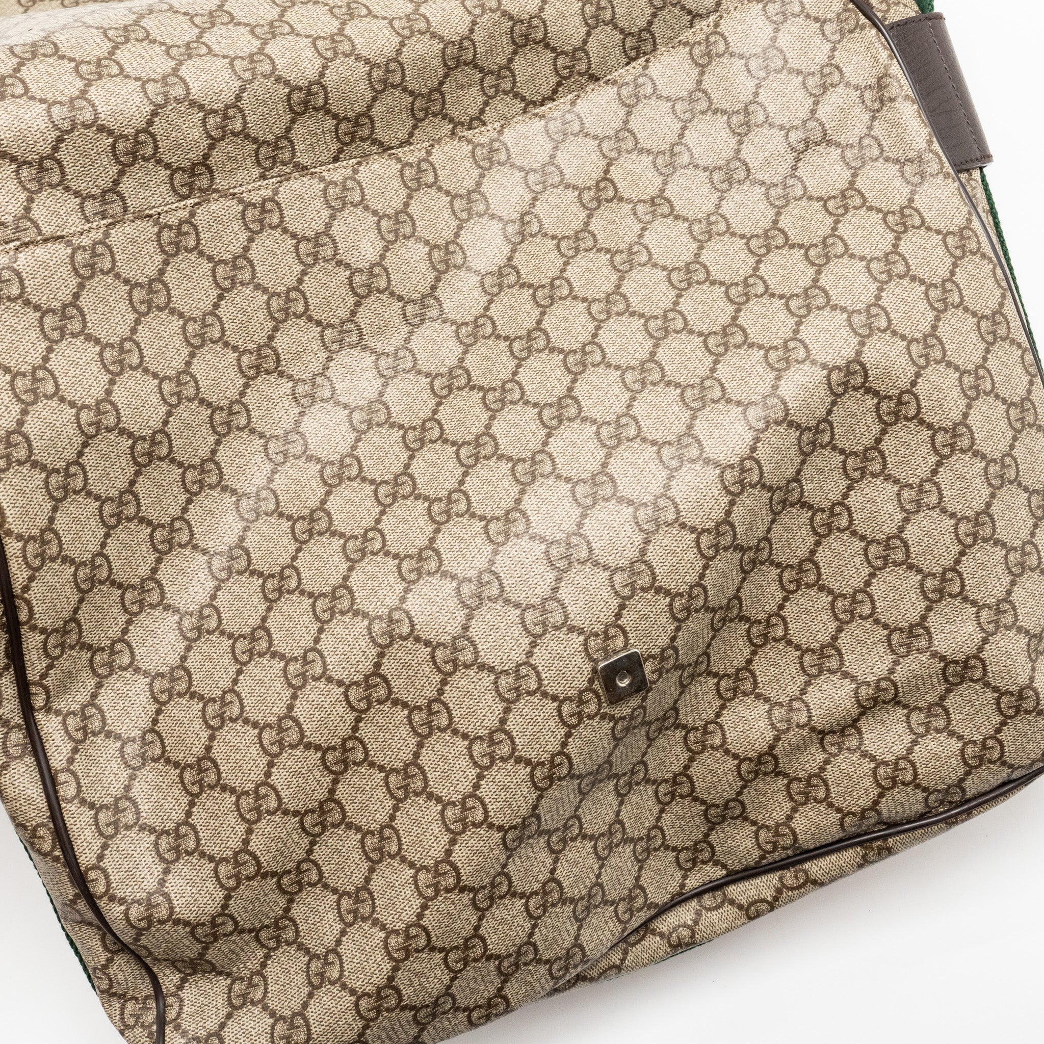 Gucci Large Flap Messenger Bag GG Supreme Canvas SHW - Image 14