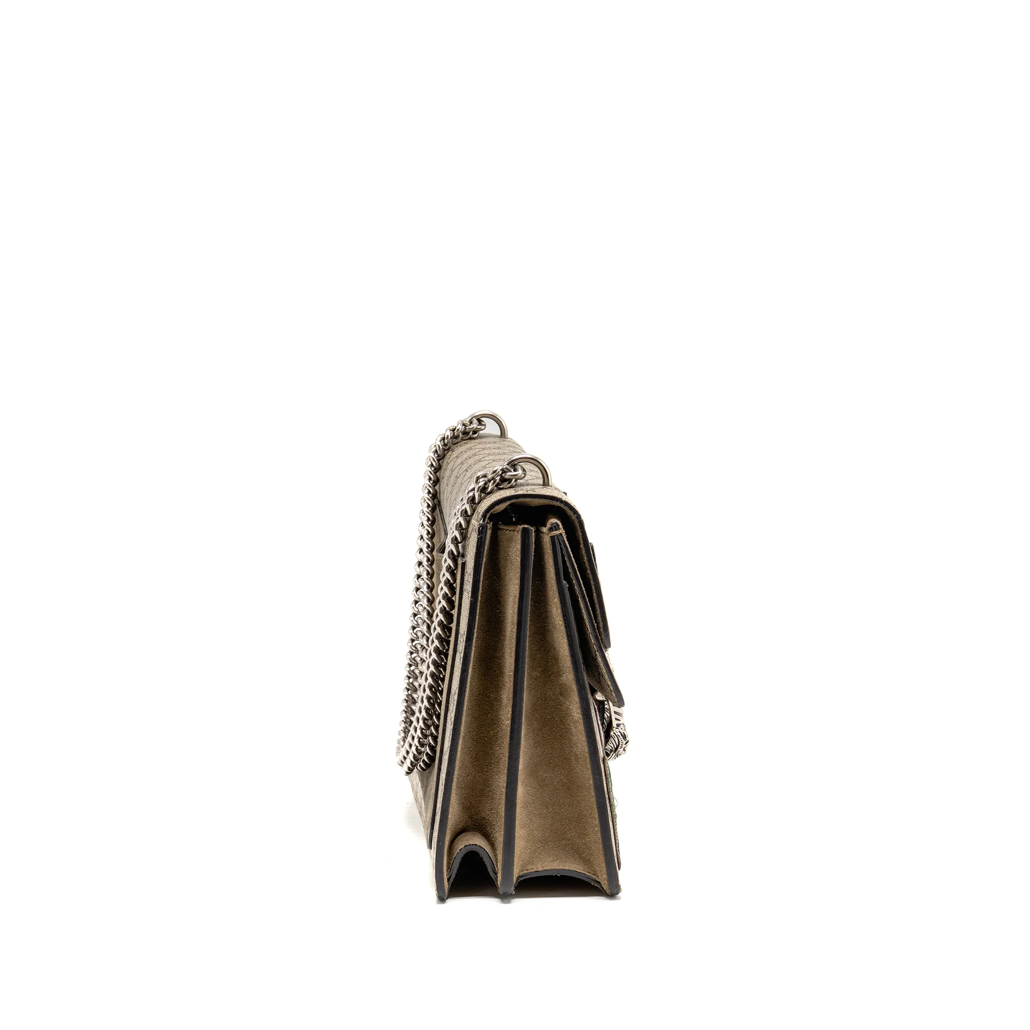 Gucci Medium Embroidered Dionysus Shoulder Bag GG Supreme Canvas/Leather Multicolour SHW - Image 3