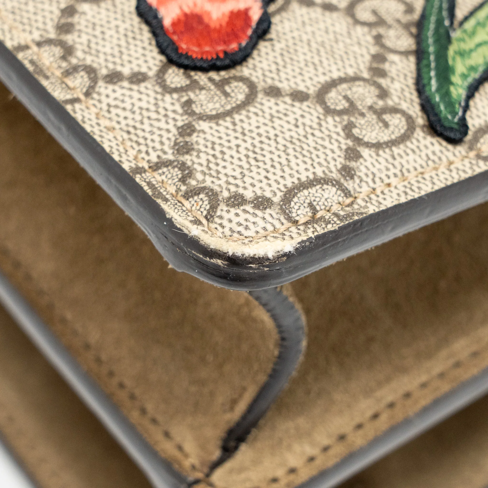 Gucci Medium Embroidered Dionysus Shoulder Bag GG Supreme Canvas/Leather Multicolour SHW - Image 8