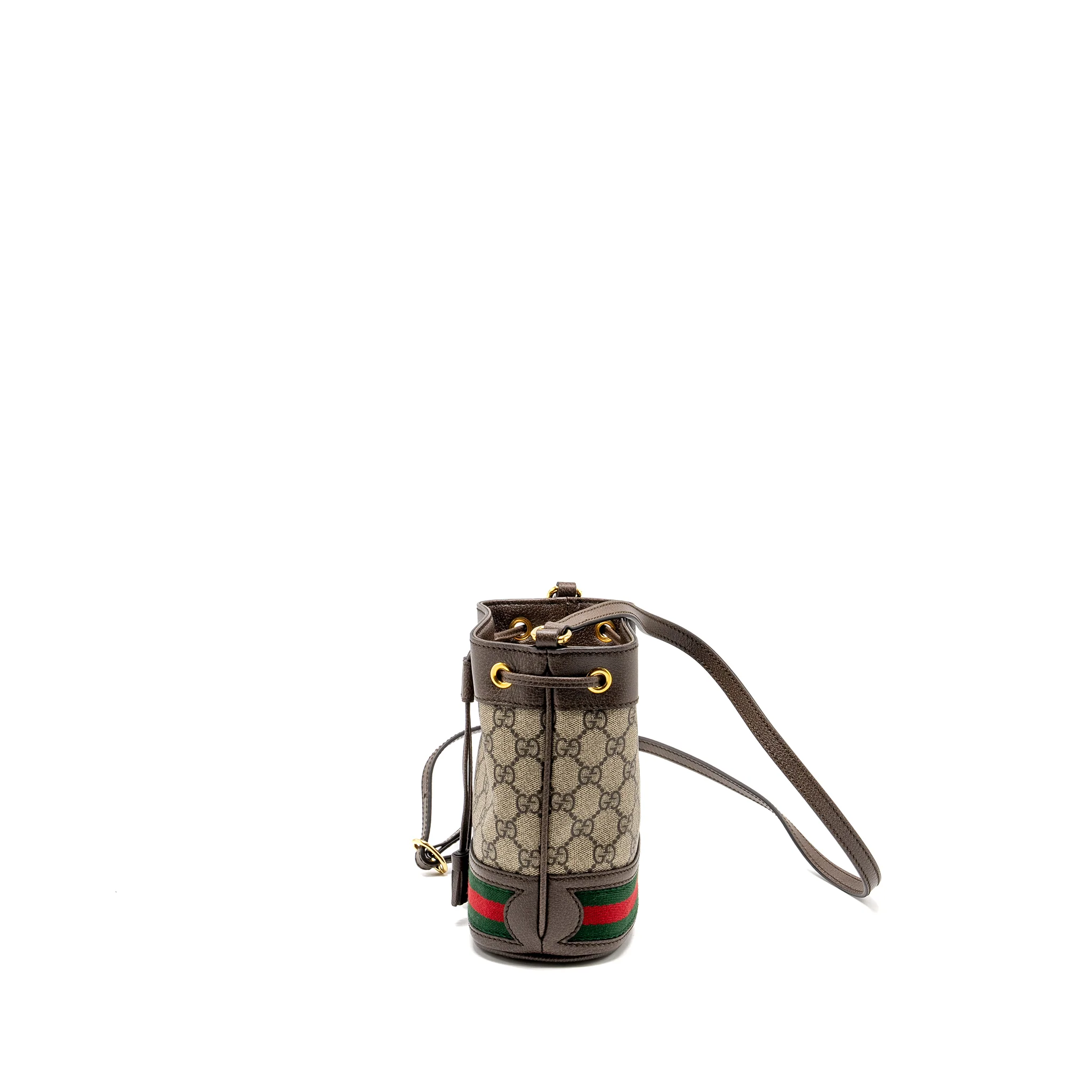 Gucci Ophida Mini Bucket Bag GG Supreme Canvas Beige / Ebony GHW - Image 4