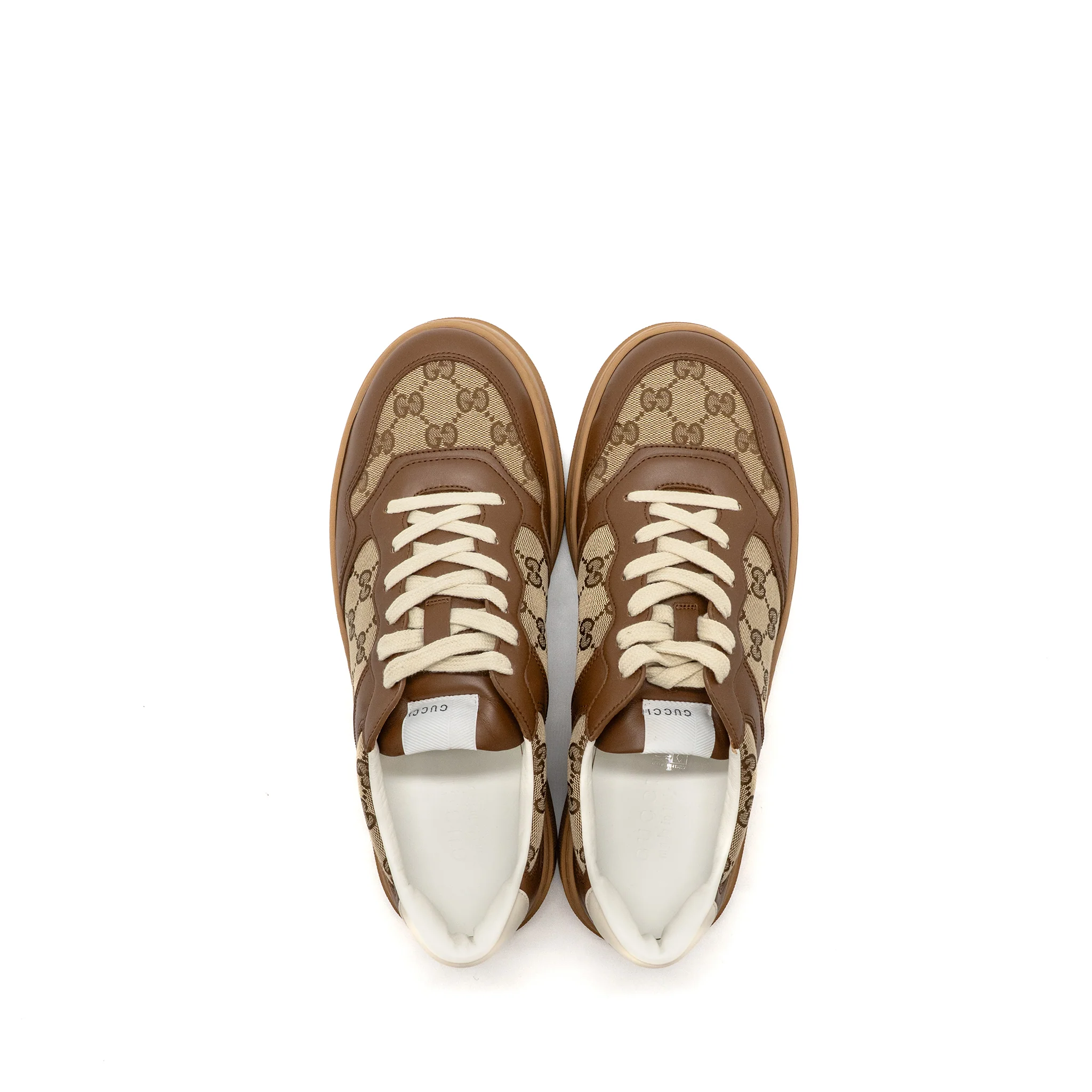Gucci Size 10.5 Sneaker GG Supreme Canvas/Leather Brown - Image 4