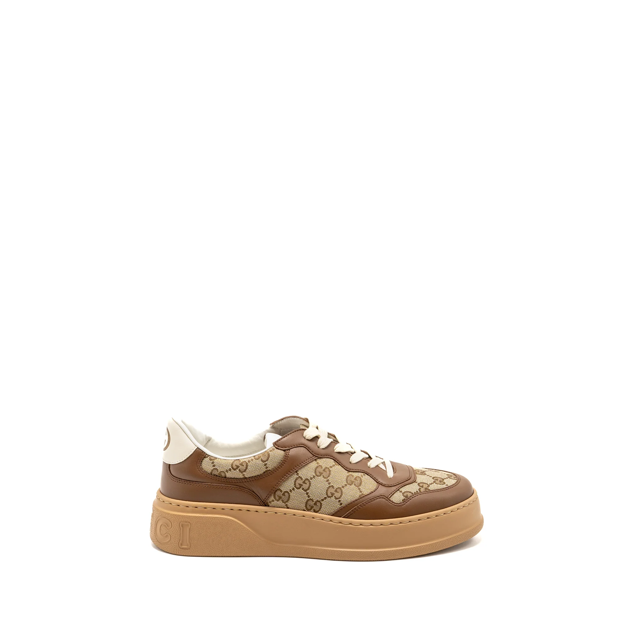 Gucci Size 10.5 Sneaker GG Supreme Canvas/Leather Brown - Image 5