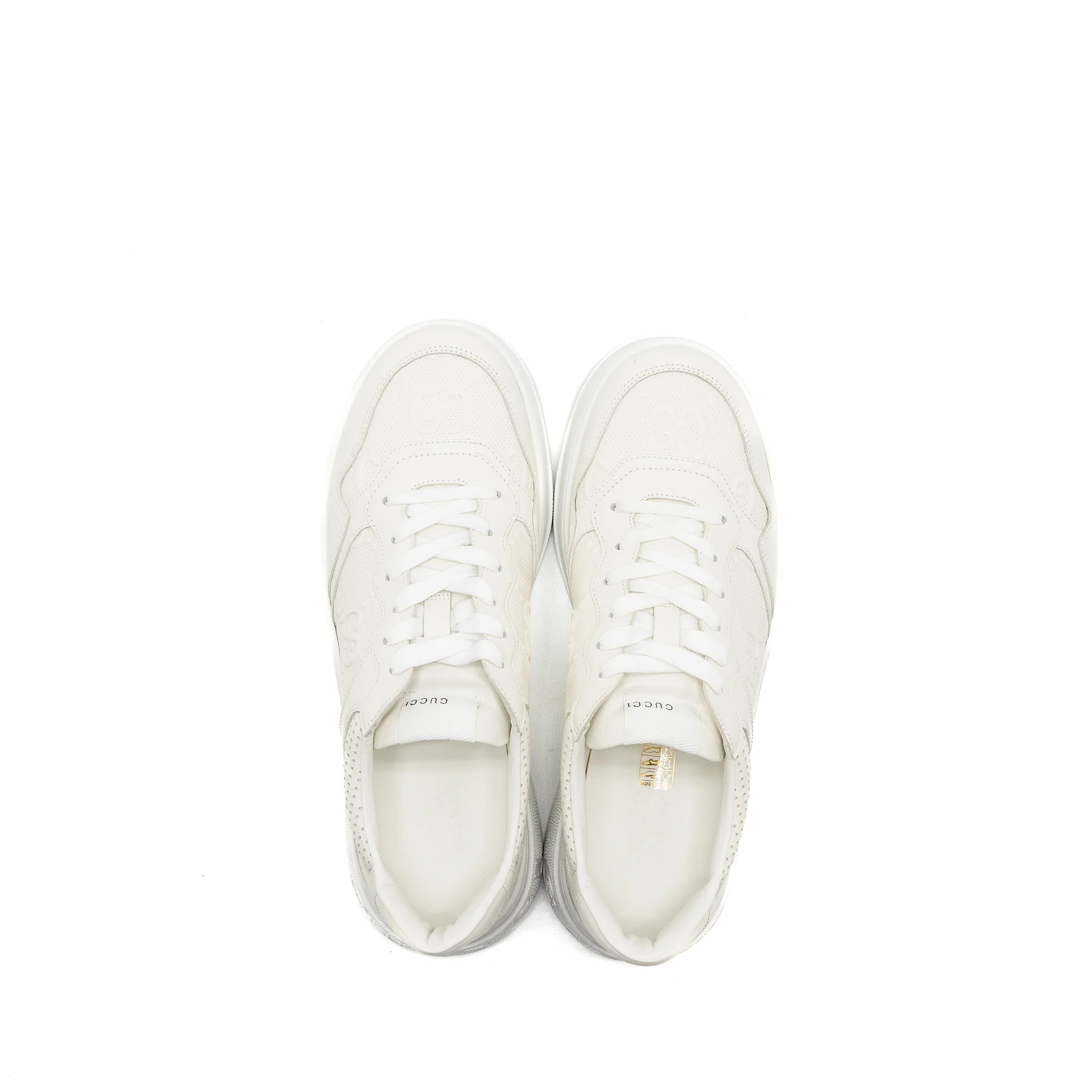 Gucci size 10.5 GG trainer supreme canvas white - Image 4