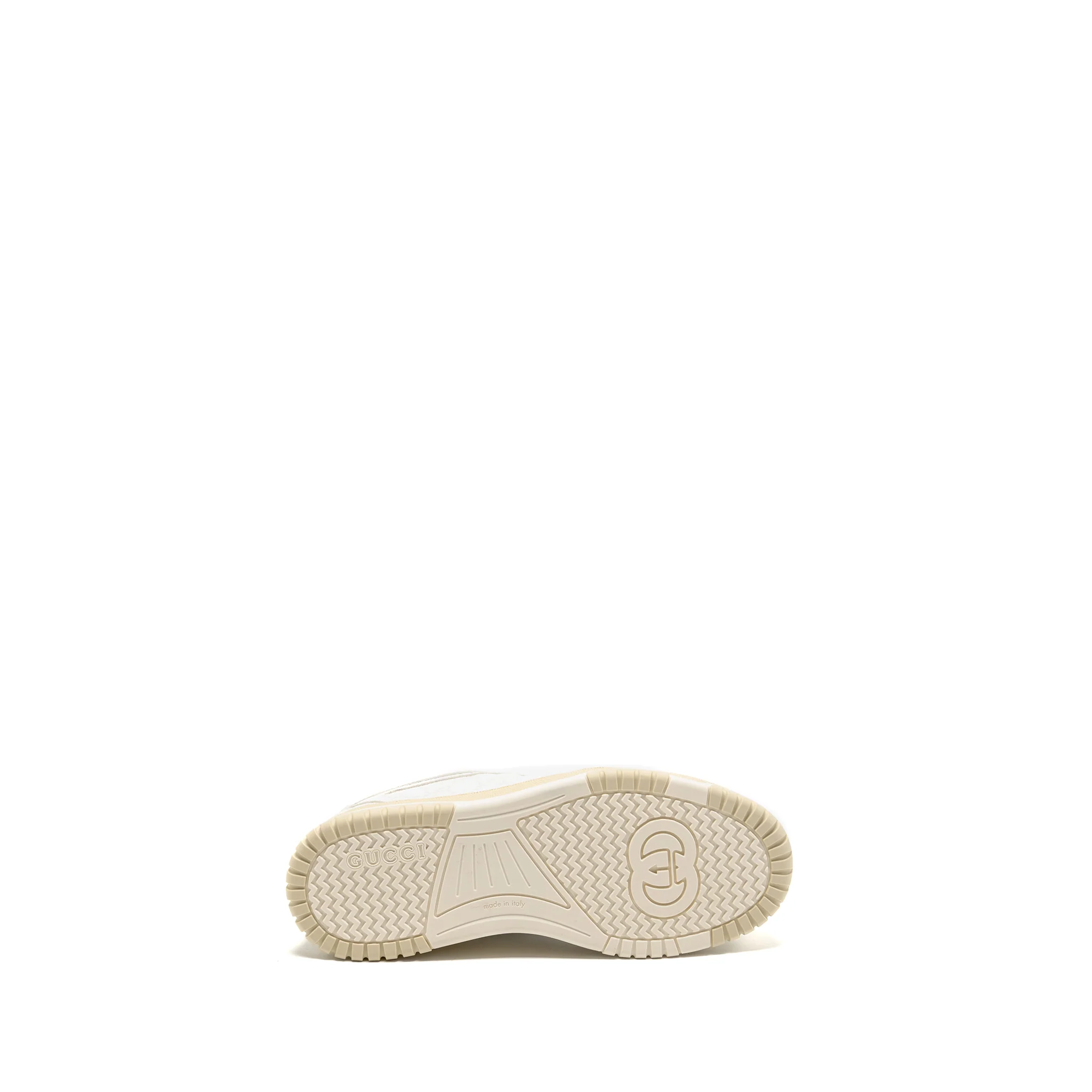 Gucci Size 37.5 Re-Web Trainer GG Supreme Canvas/Leather Beige/White - Image 7