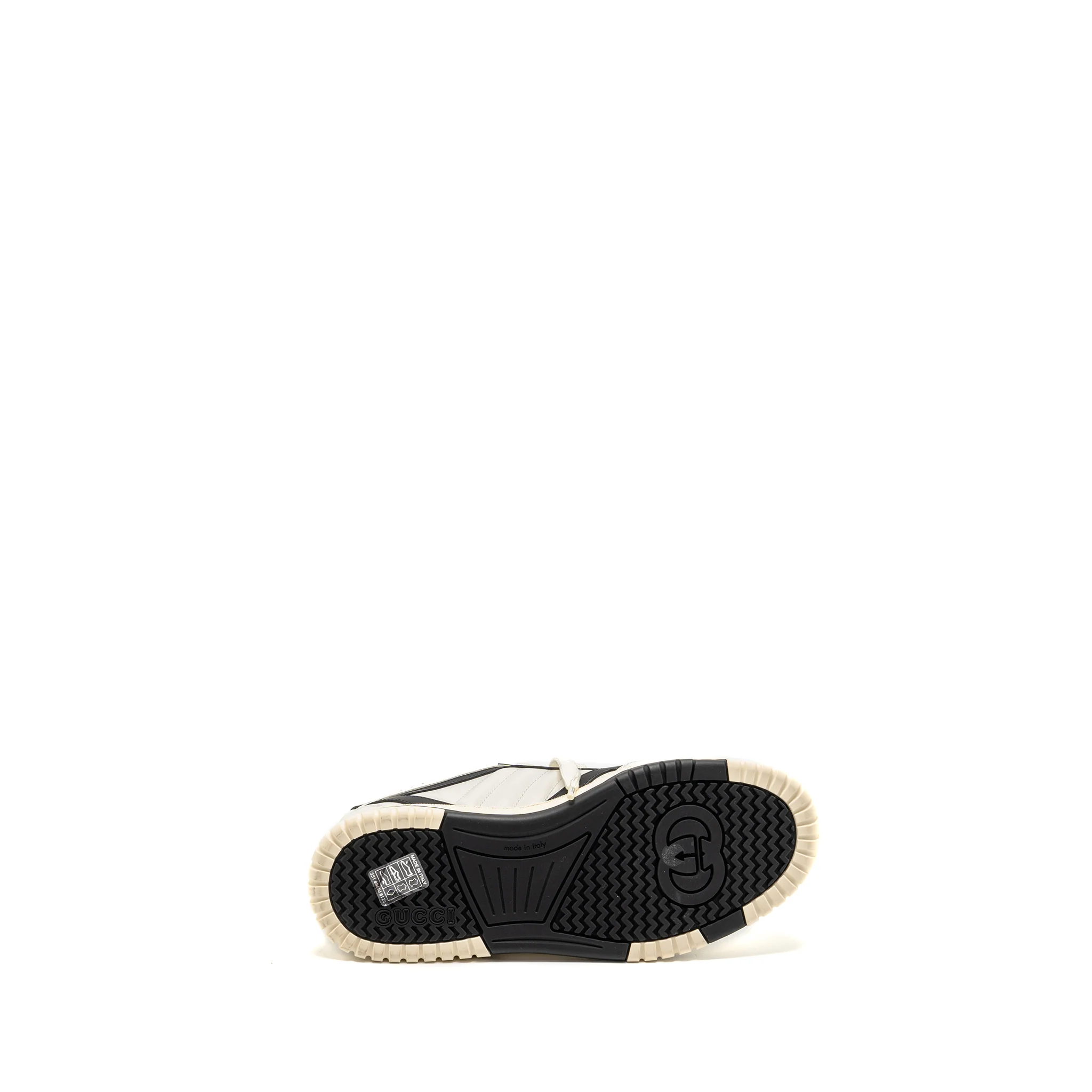 Gucci Size 37 Re-Web Sneakers Leather White/Black - Image 6