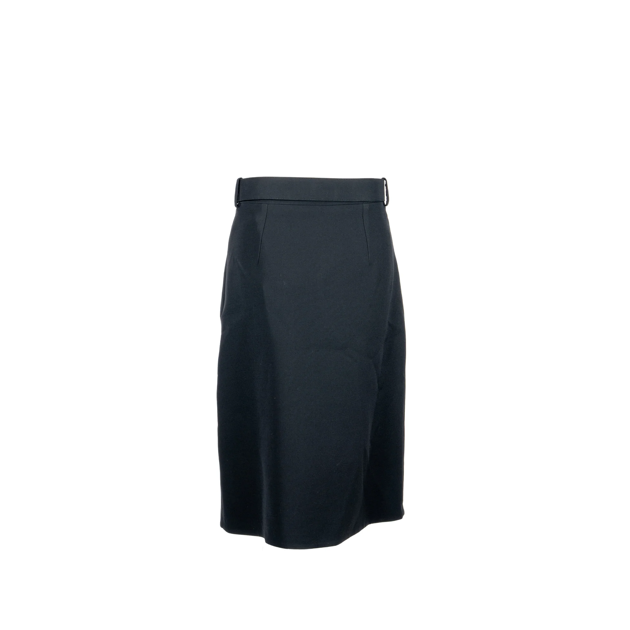 Gucci Size 38 GG Belt A-Line Skirt Silk/Wool Black - Image 3