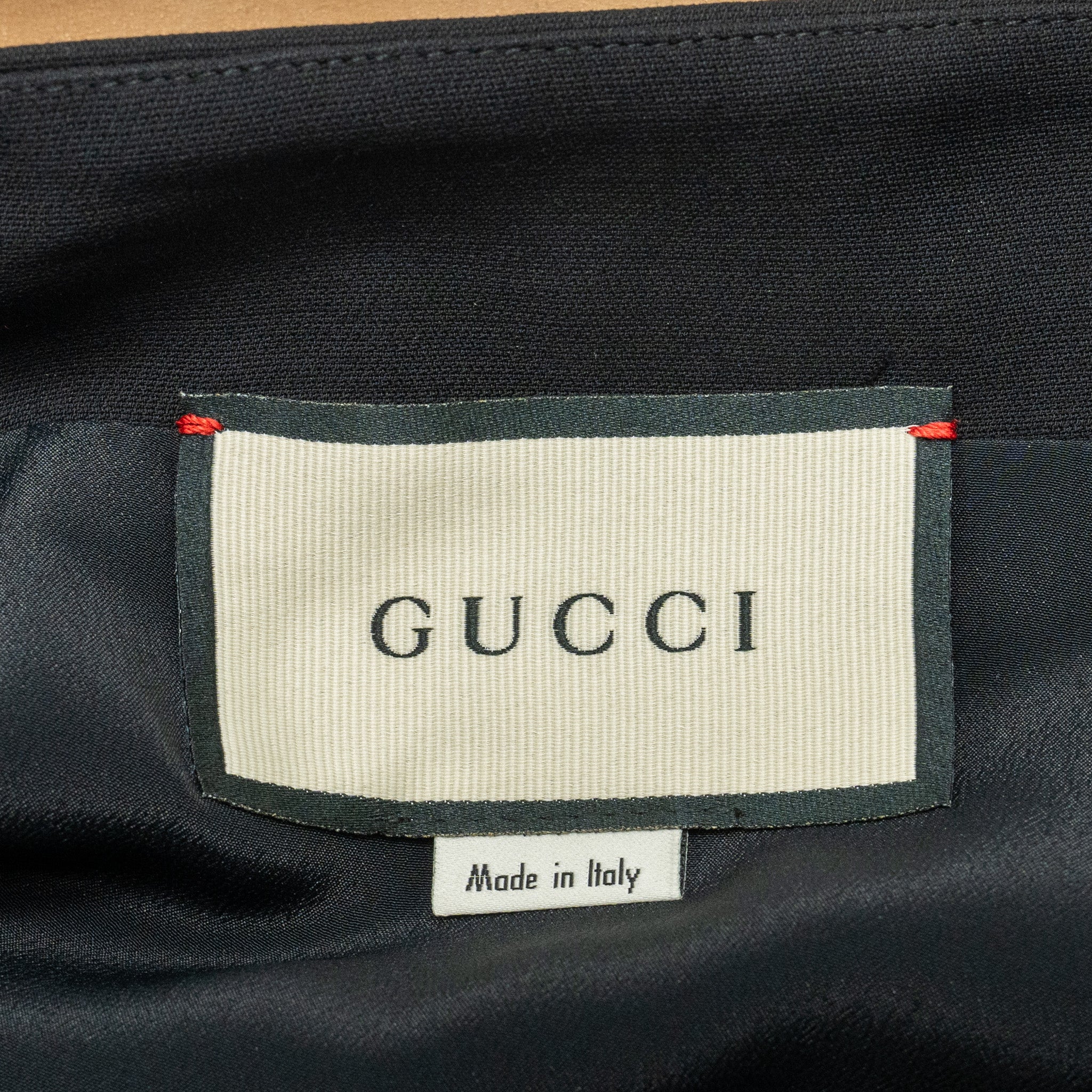 Gucci Size 38 GG Belt A-Line Skirt Silk/Wool Black - Image 5