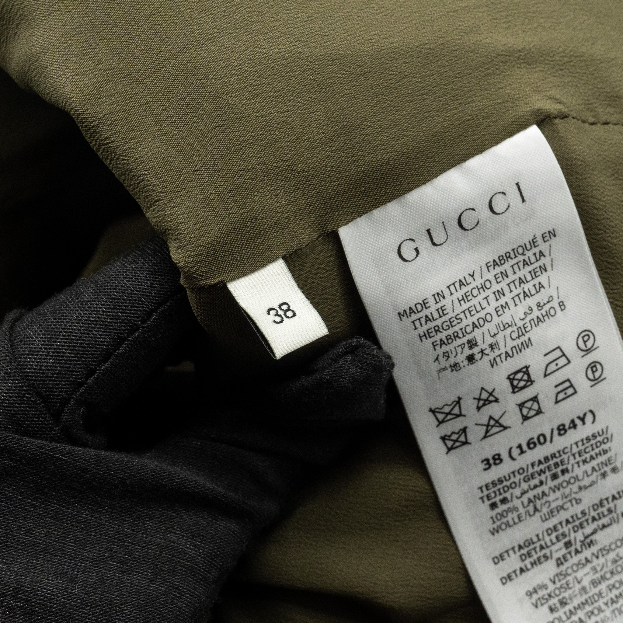 Gucci Size 38 Lace Collar Dress Wool Brown - Image 10