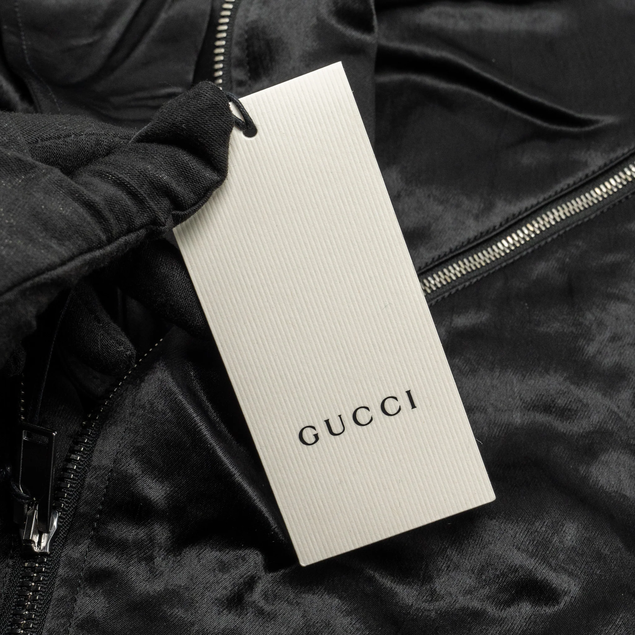 Gucci Size 44 Guccy Farmacia Embroidery Biker Jacket Acetate/Polyamide/Cotton Washed Black - Image 9