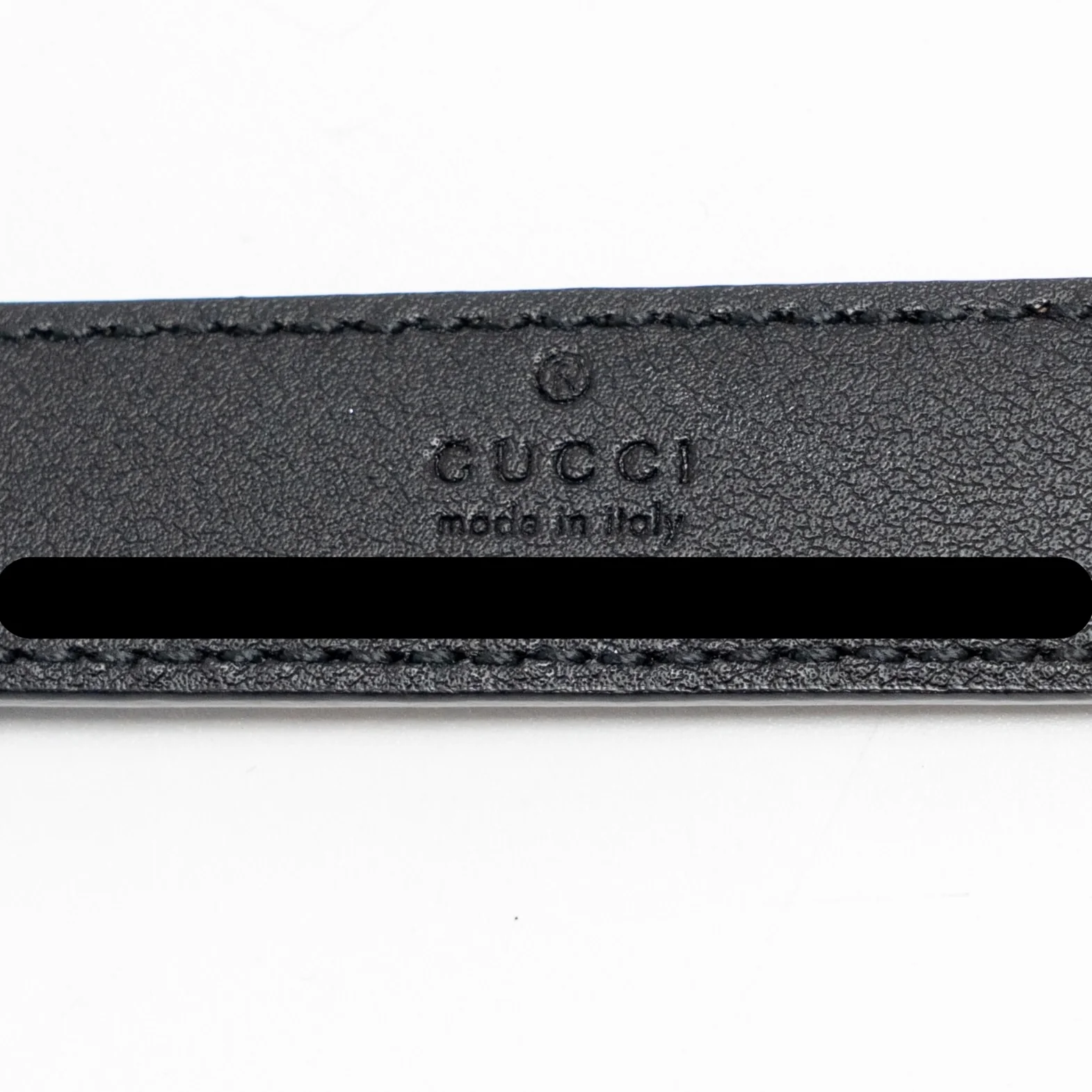 Gucci Size 75 GG Marmont 20MM Thin Belt Black Leather Black Hardware - Image 5