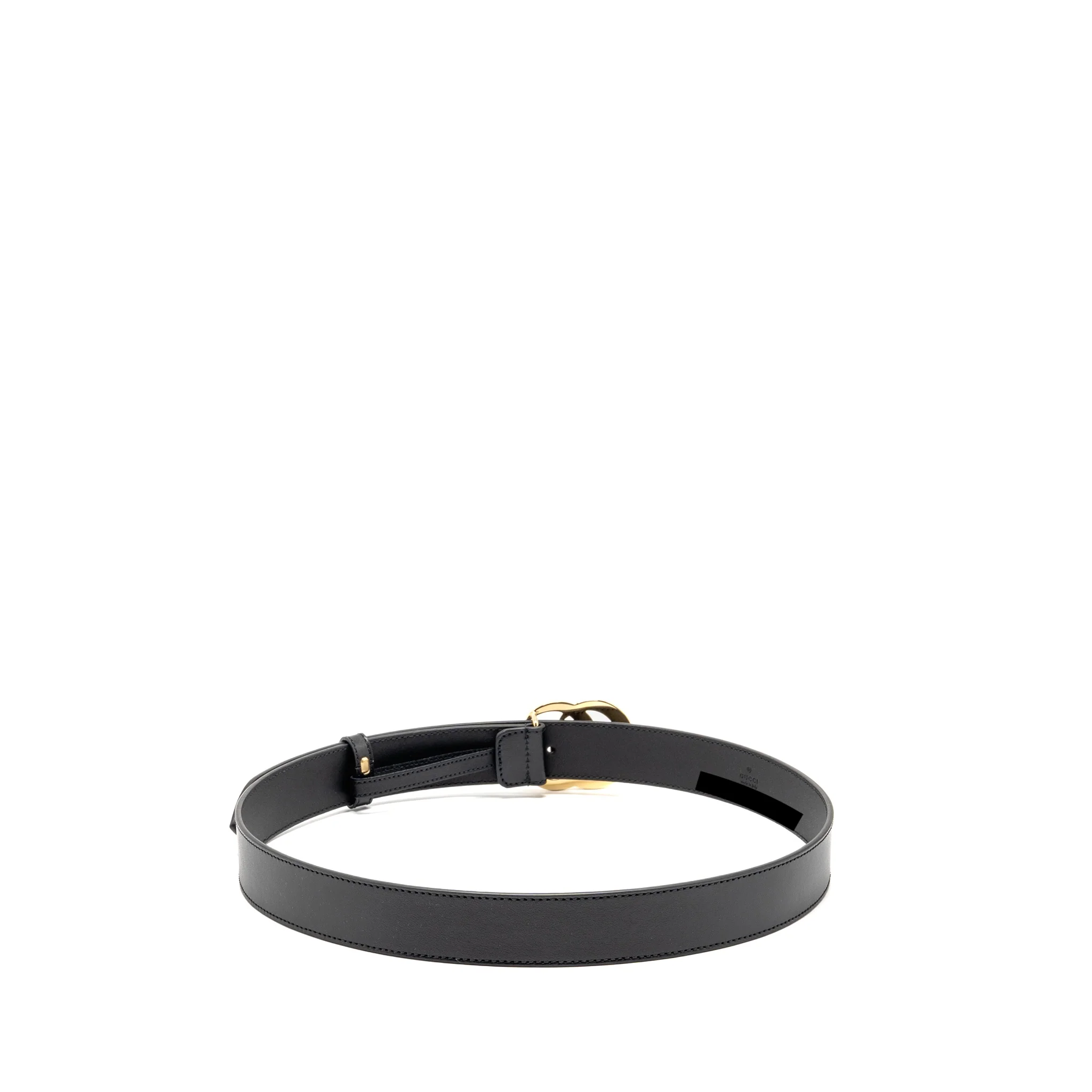 Gucci Size 90 GG Marmont Thin Belt Leather Black GHW - Image 2
