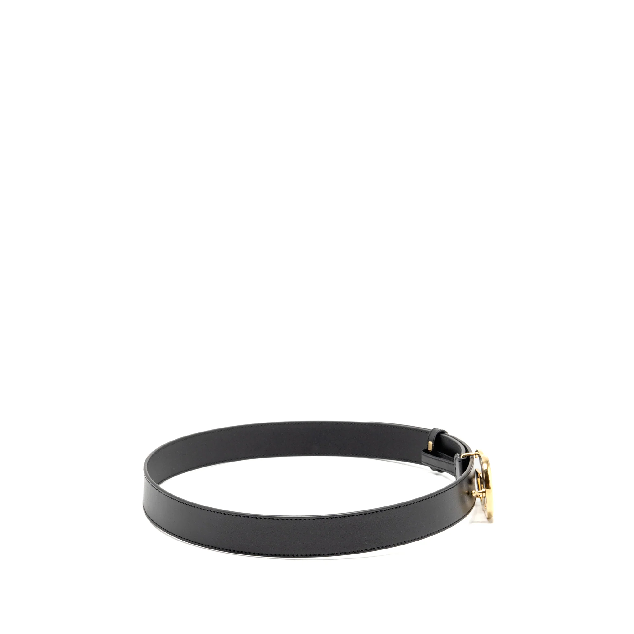 Gucci Size 90 GG Marmont Thin Belt Leather Black GHW - Image 3
