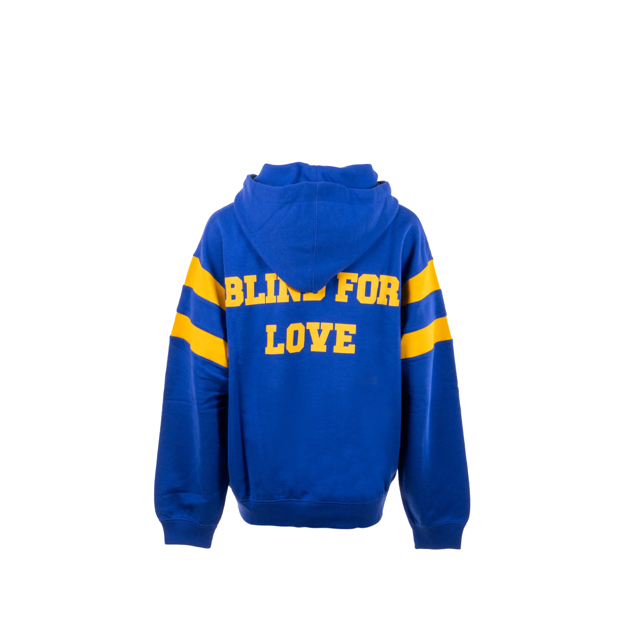 Gucci Size S 25 Gucci Eschatology Blind for Love Hoodie Cotton Blue/Yellow - Image 3